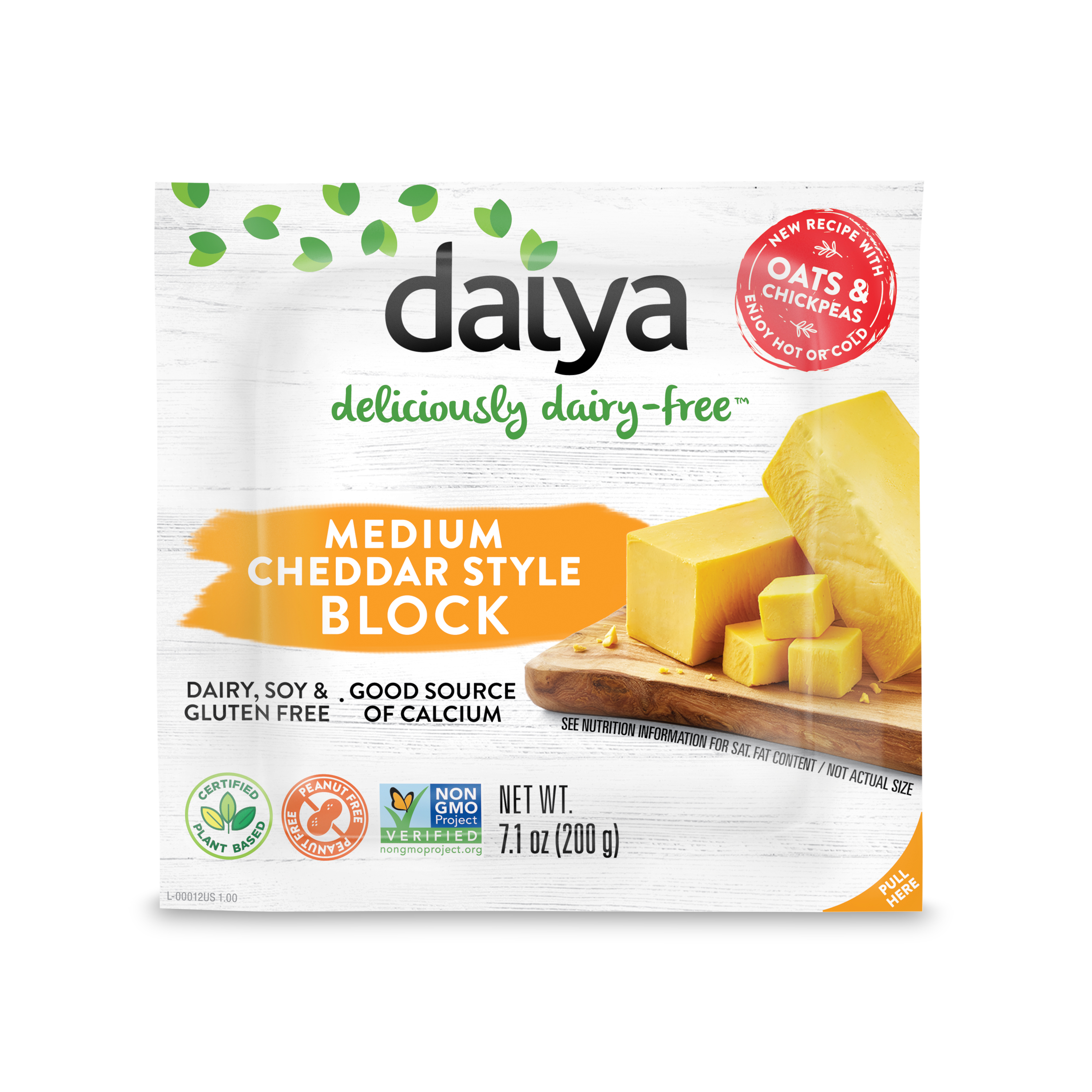 Daiya Foods Medium Cheddar Style Block 8 units per case 202 g