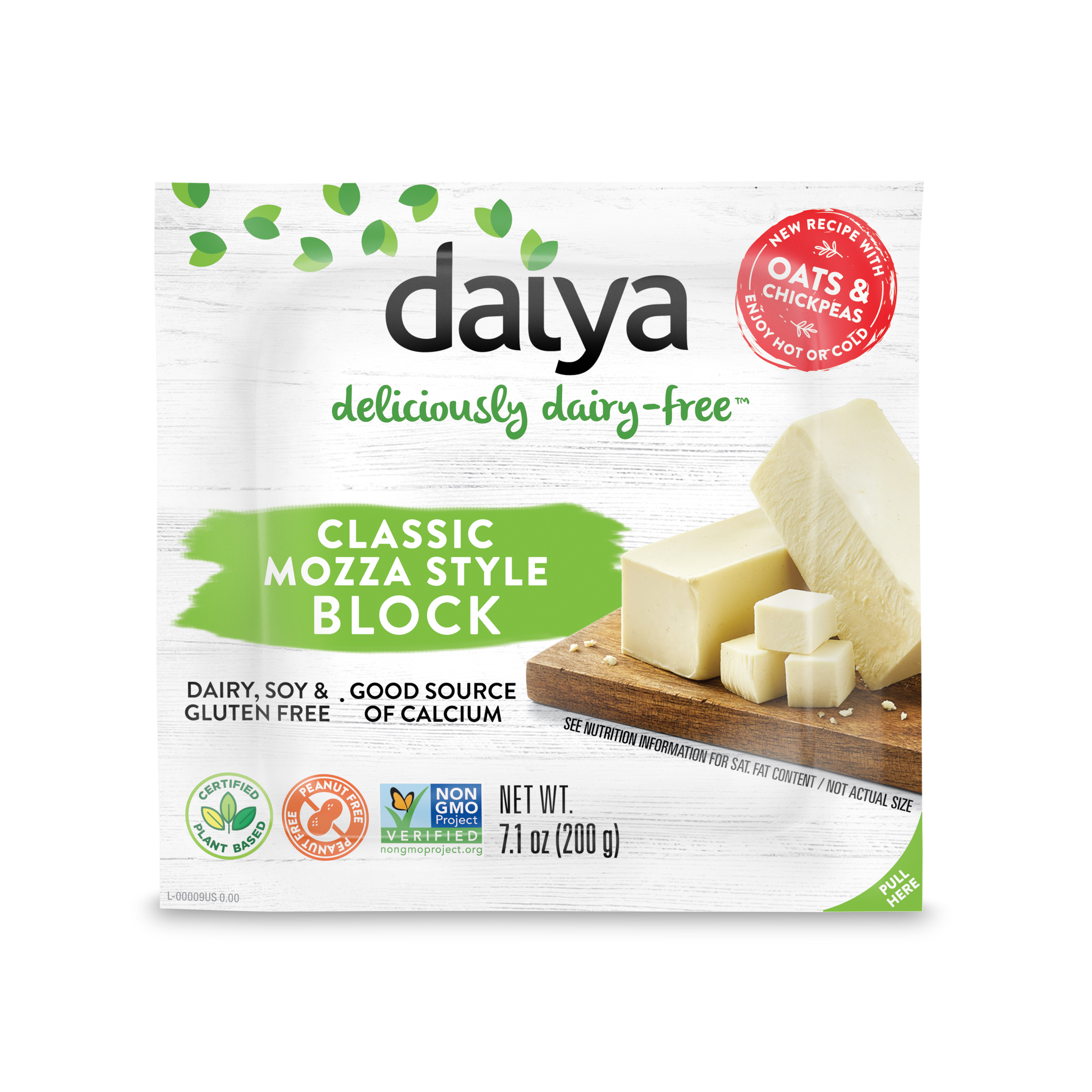 Daiya Foods Classic Mozza Style Block 8 units per case 202 g