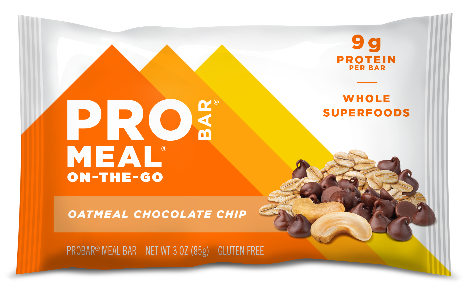 ProBar Oatmeal Chocolate Chip Meal Bar 12 innerpacks per case 3.0 oz
