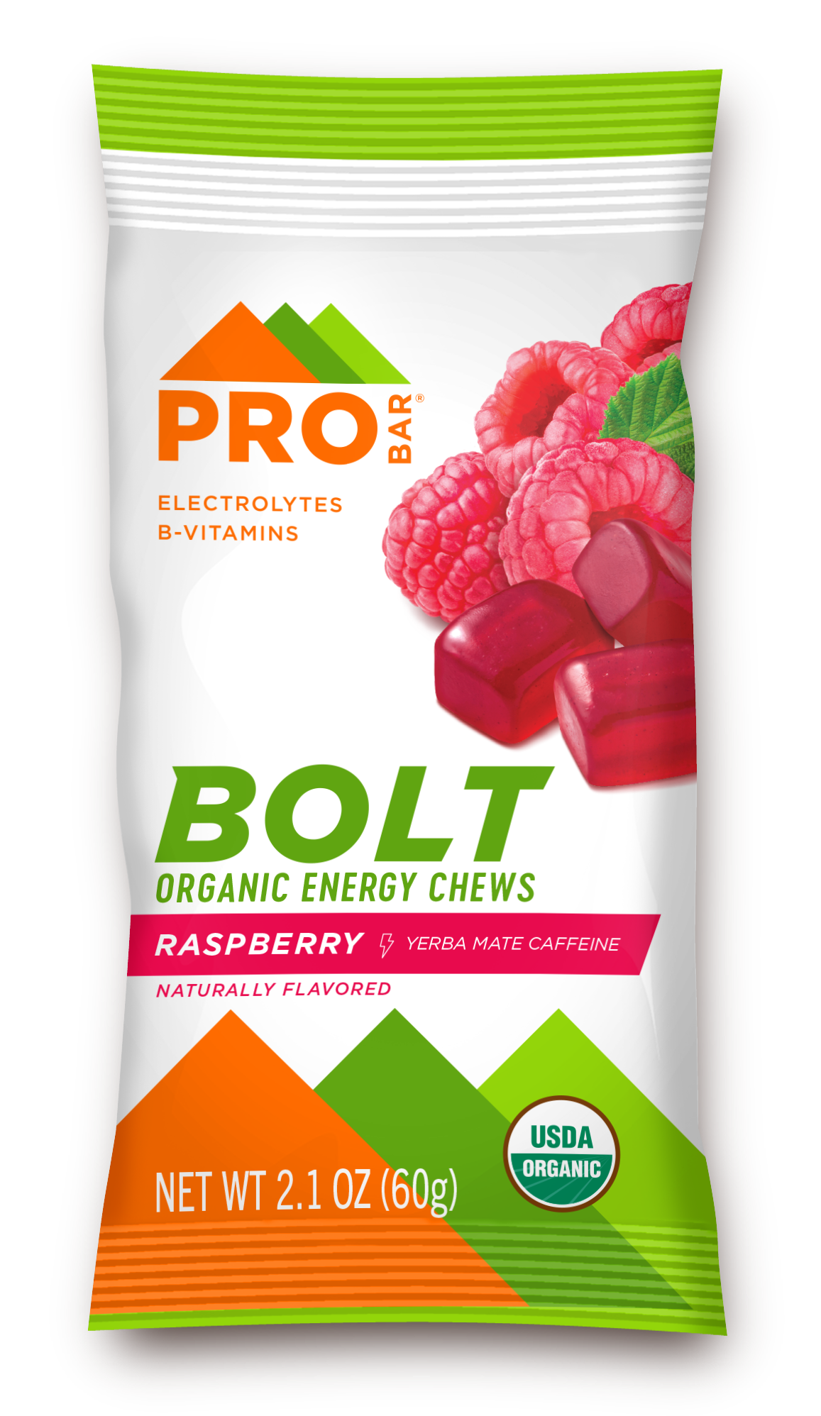 ProBar Raspberry Bolt Organic Energy Chews 12 innerpacks per case 2.1 oz