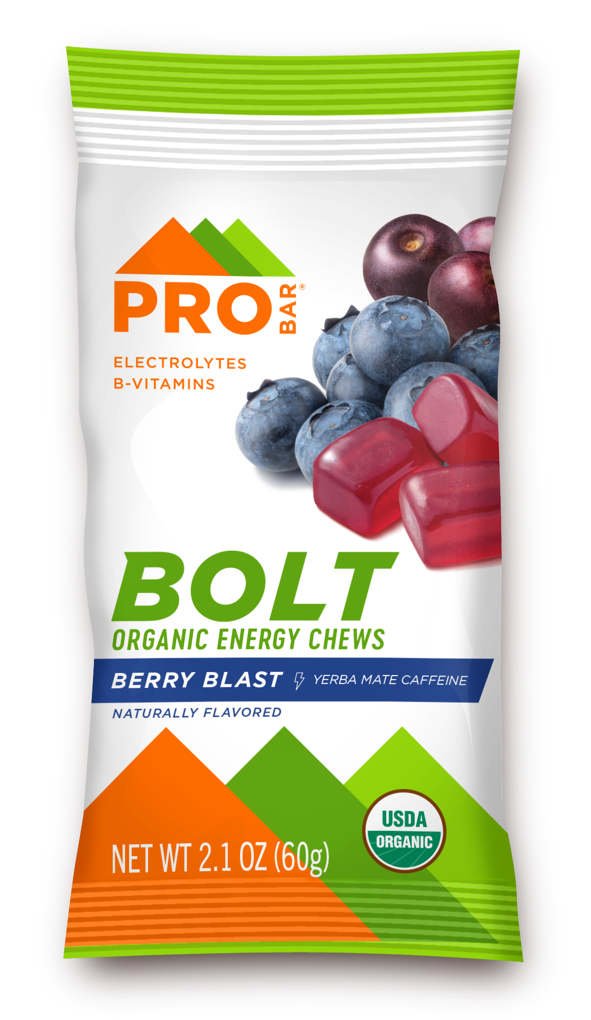 ProBar Berry Blast Bolt Organic Energy Chews 12 innerpacks per case 2.1 oz