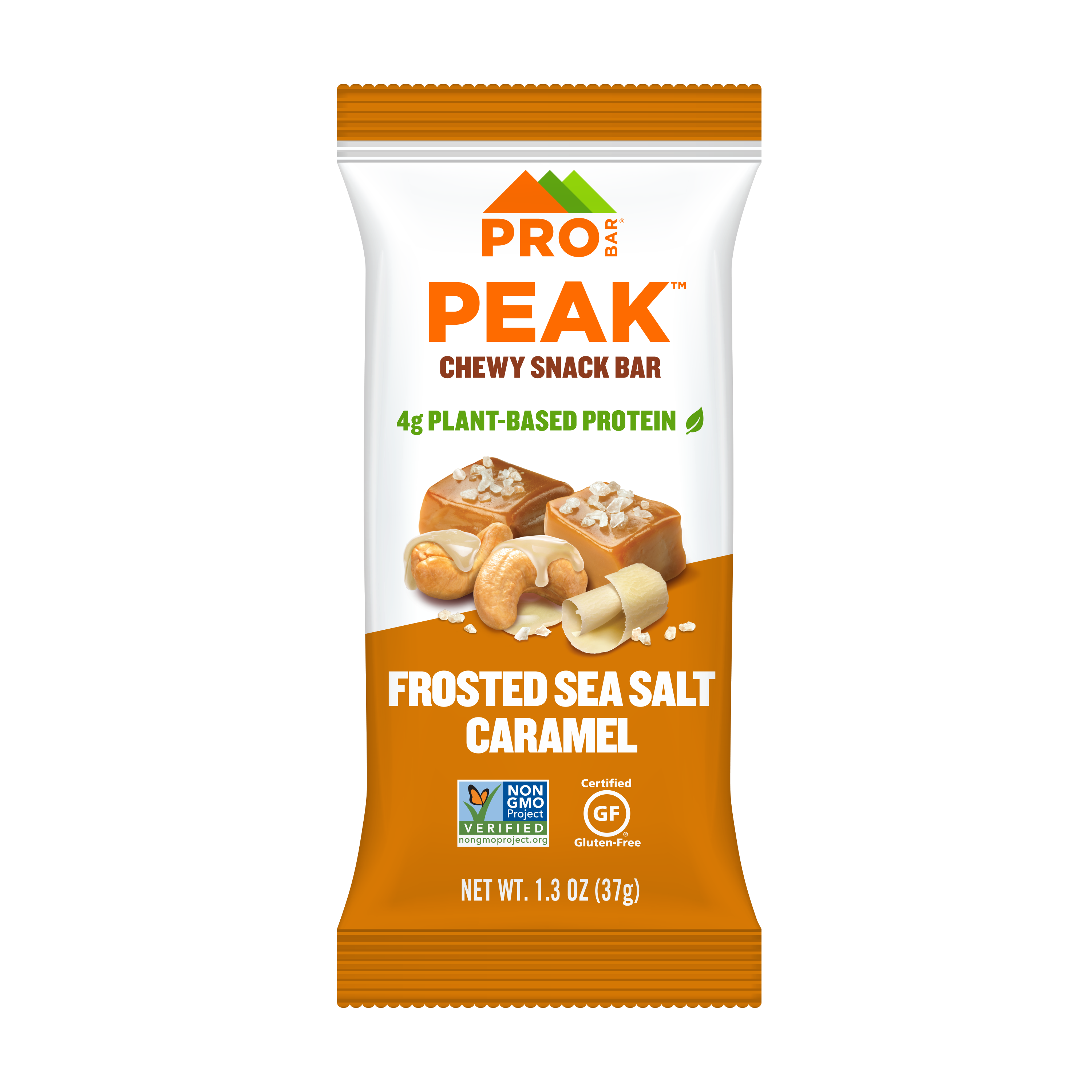 ProBar Frosted Sea Salt Caramel Peak Chewy Snack Bar 8 innerpacks per case 1.3 oz