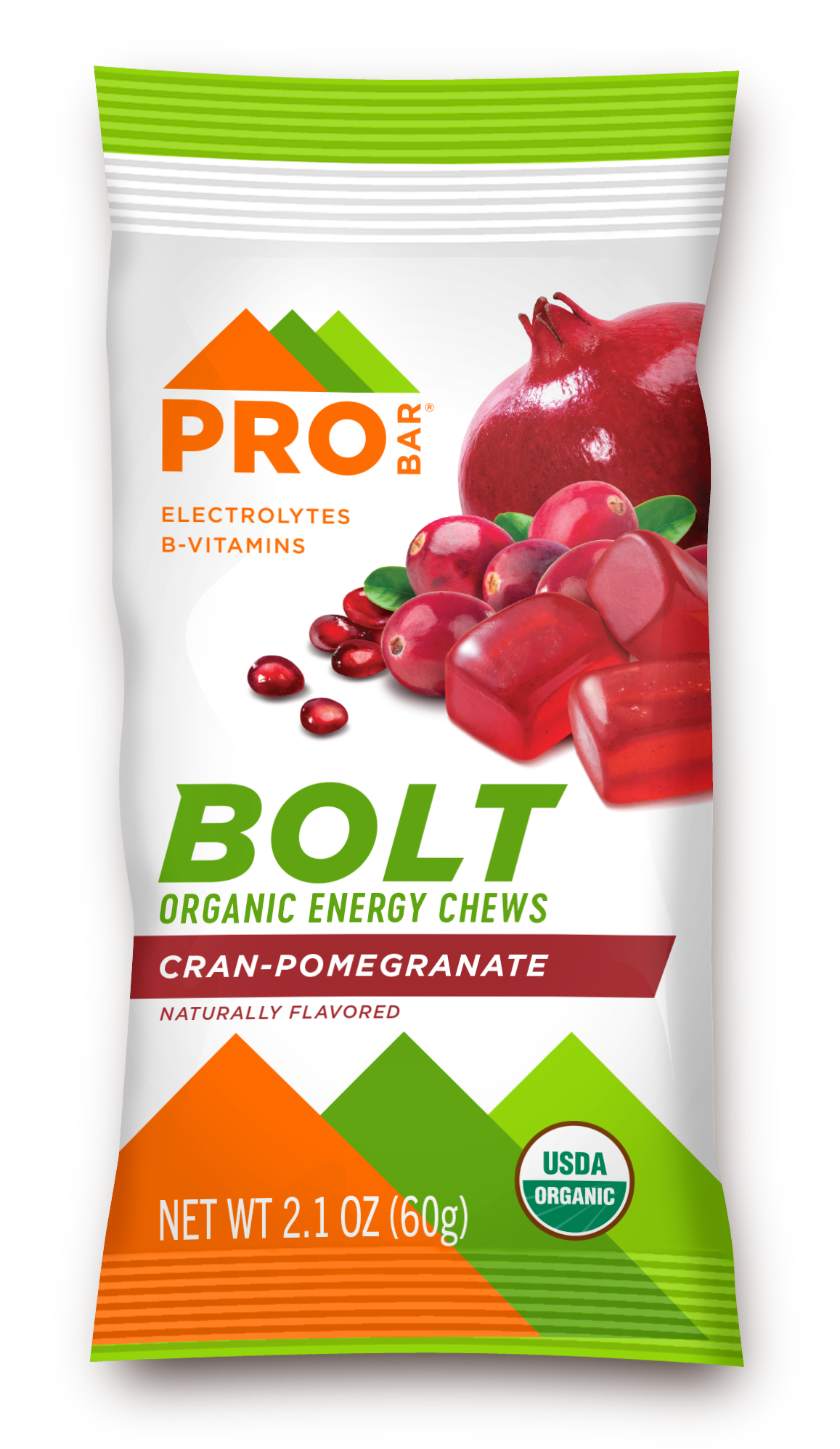 ProBar Cran-Pomegranate Bolt Organic Energy Chews 12 innerpacks per case 2.1 oz