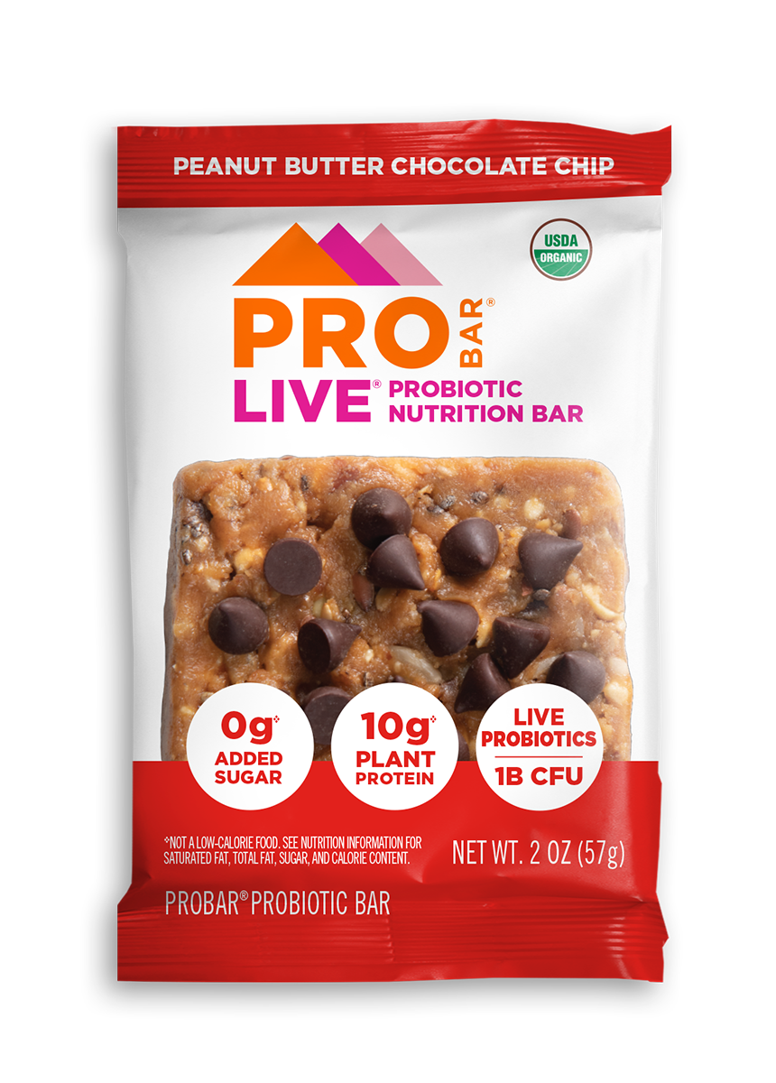 ProBar Peanut Butter Chocolate Chip Live Probiotic Nutrition Bar 8 innerpacks per case 2.0 oz