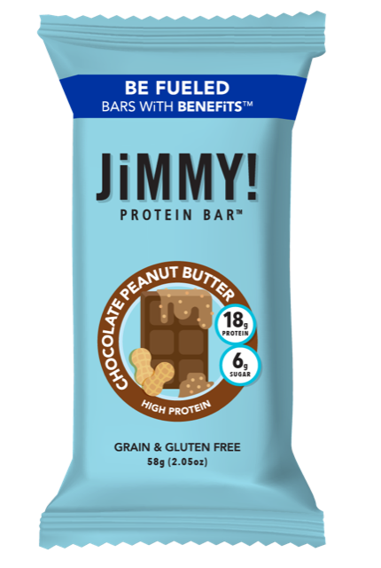 JiMMY! Chocolate Peanut Butter Protein Bar 12 innerpacks per case 2.1 oz