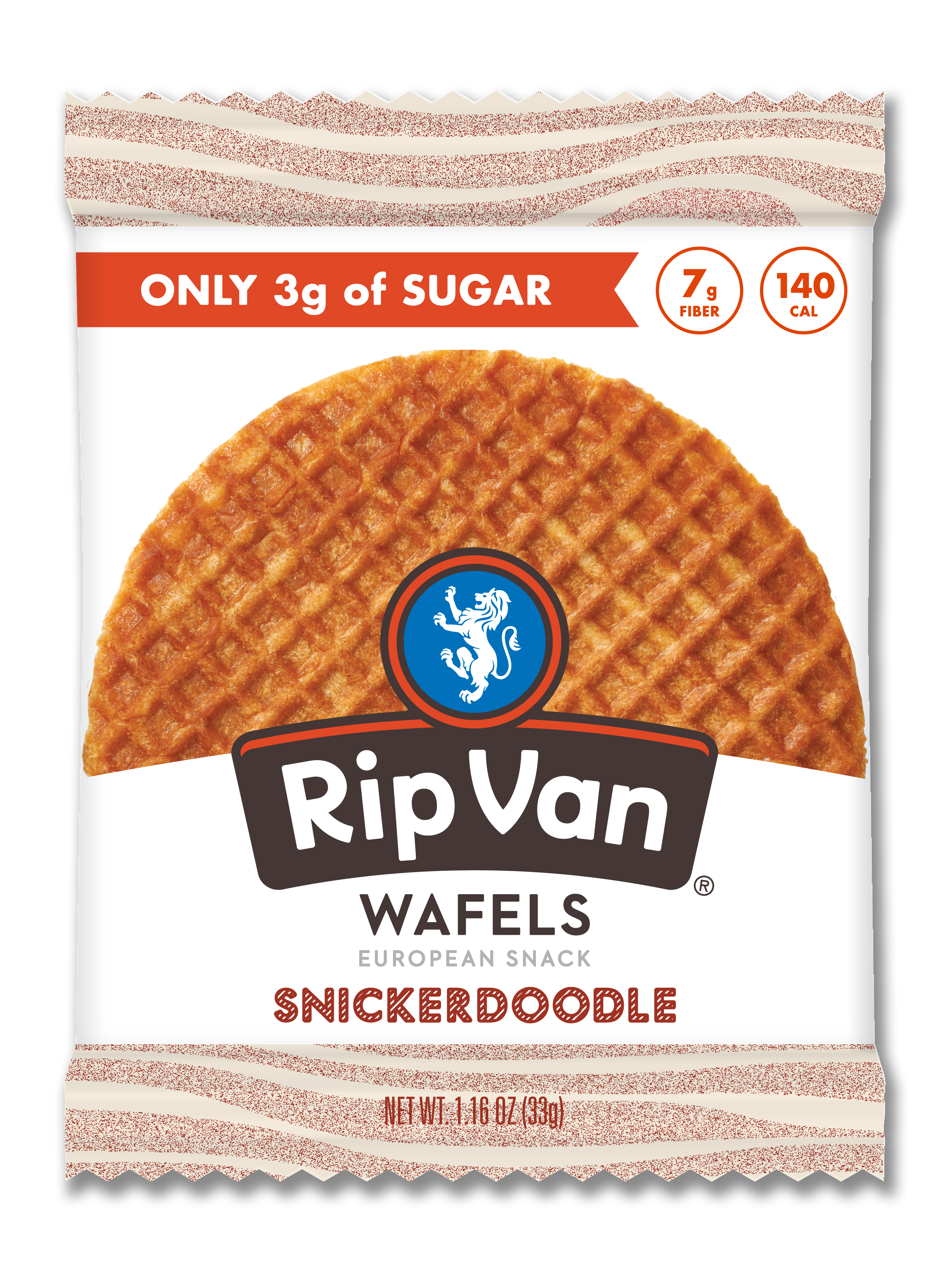 Rip Van Wafels - Low Sugar Singles - Snickerdoodle 4 innerpacks per case 1.2 oz
