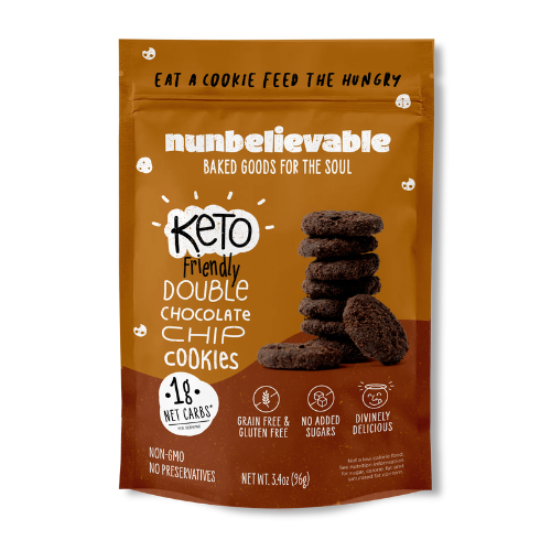 Nunbelievable Low Carb, Low Sugar Double Chocolate Cookies 6 units per case 2.3 oz