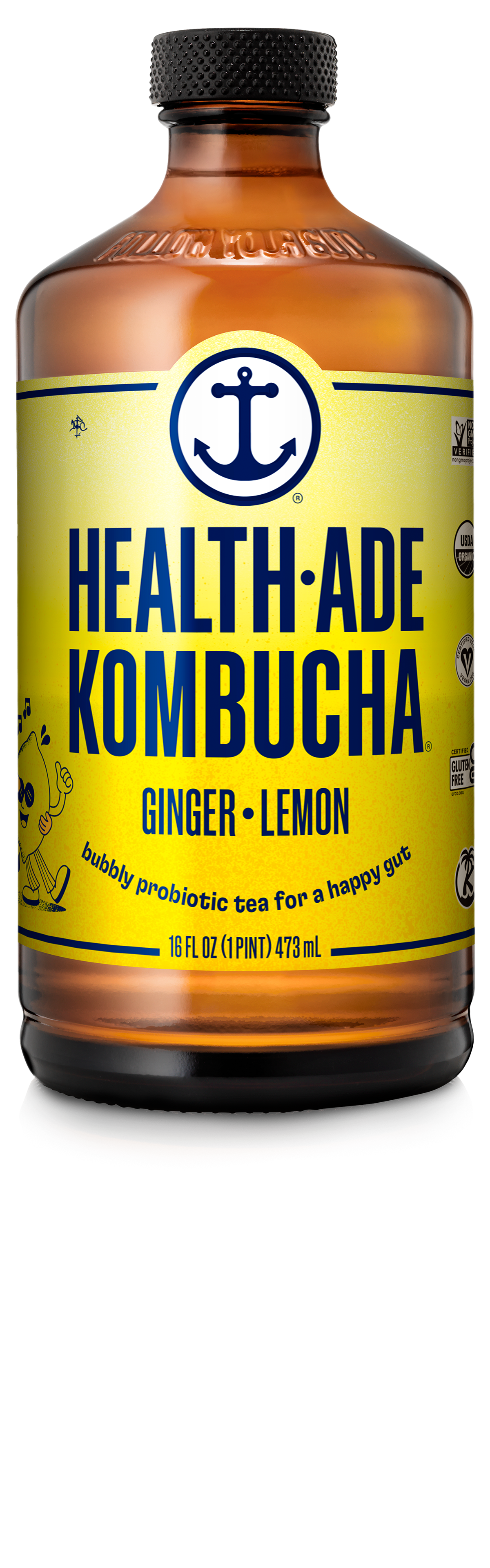 Health-Ade Ginger Lemon Kombucha 12 units per case 16.0 fl