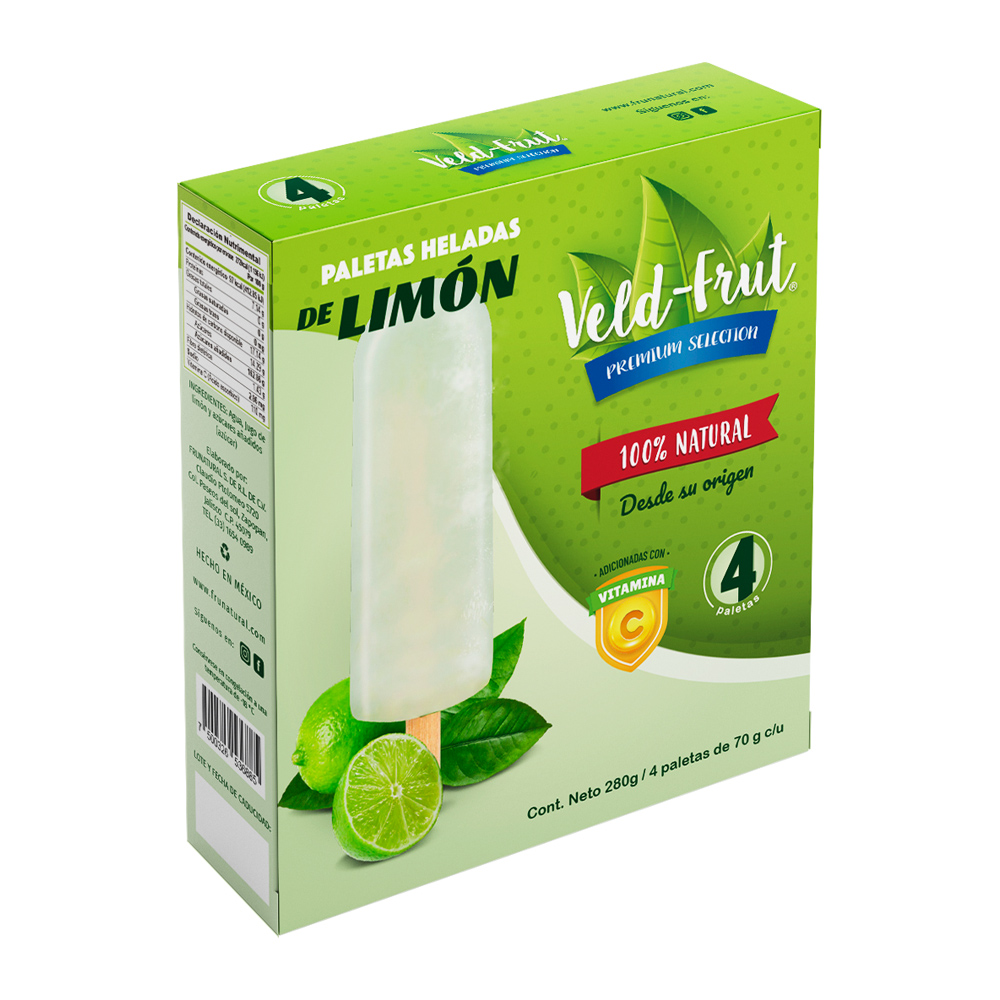 VELD-FRUT Lime Popsicles 12 units per case 286 g