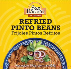 San Miguel Refried Pinto Beans Can 425 Gr 12 units per case 425 g