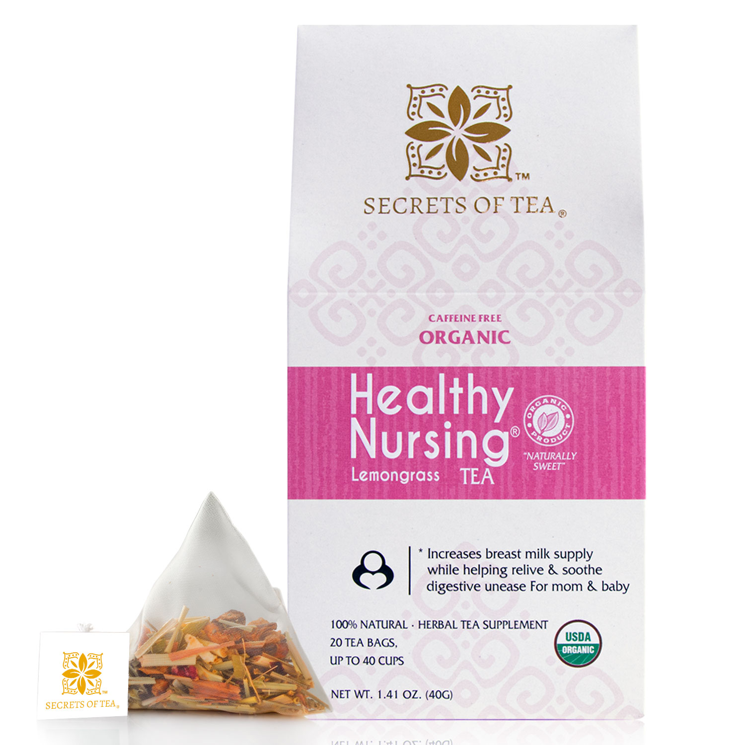 Secrets of Tea Healthy Nursing Lemongrass Tea 2 innerpacks per case 2.0 oz