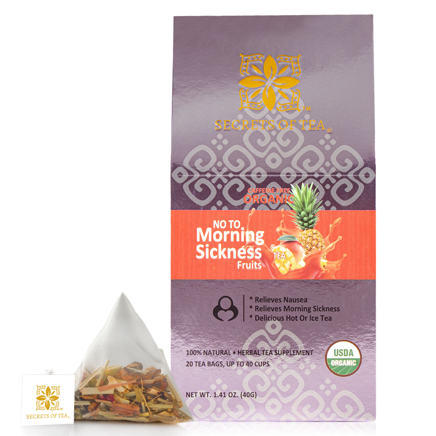 Secrets of Tea No-to-Morning-Sickness Fruits Tea 2 innerpacks per case 2.0 oz