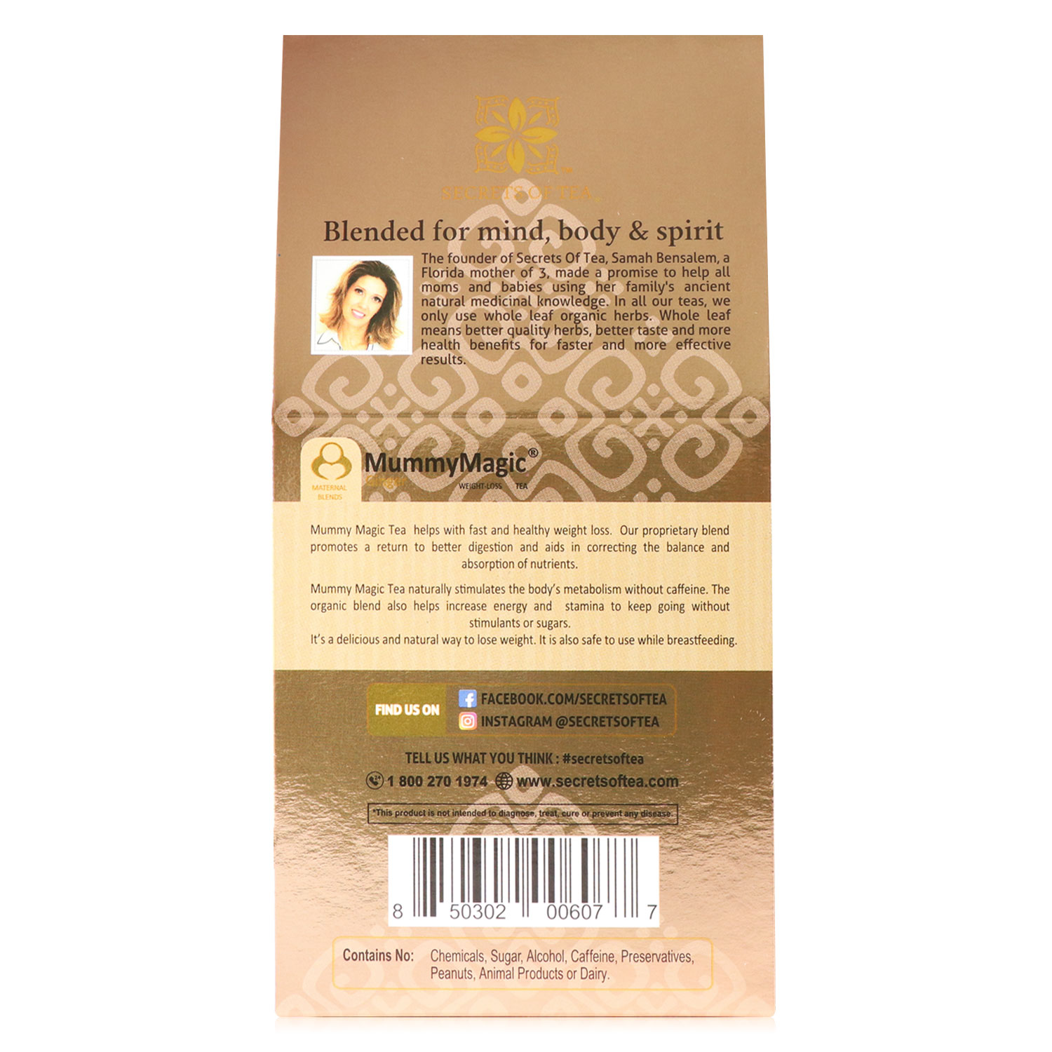 Secrets of Tea Mummy Magic Weight-Loss Ginger Tea 2 innerpacks per case 2.0 oz