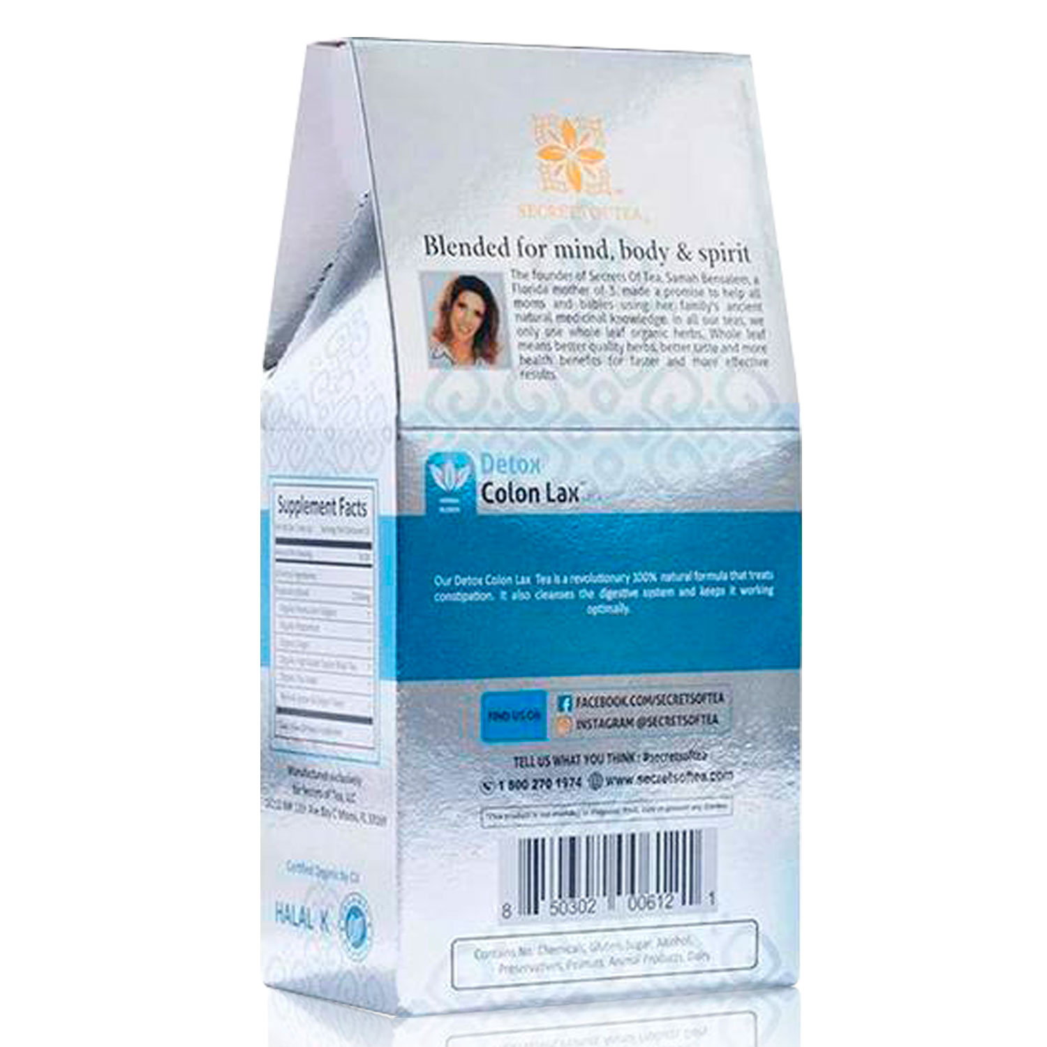 Secrets of Tea Organic Detox Colon Lax Tea 2 innerpacks per case 2.0 oz
