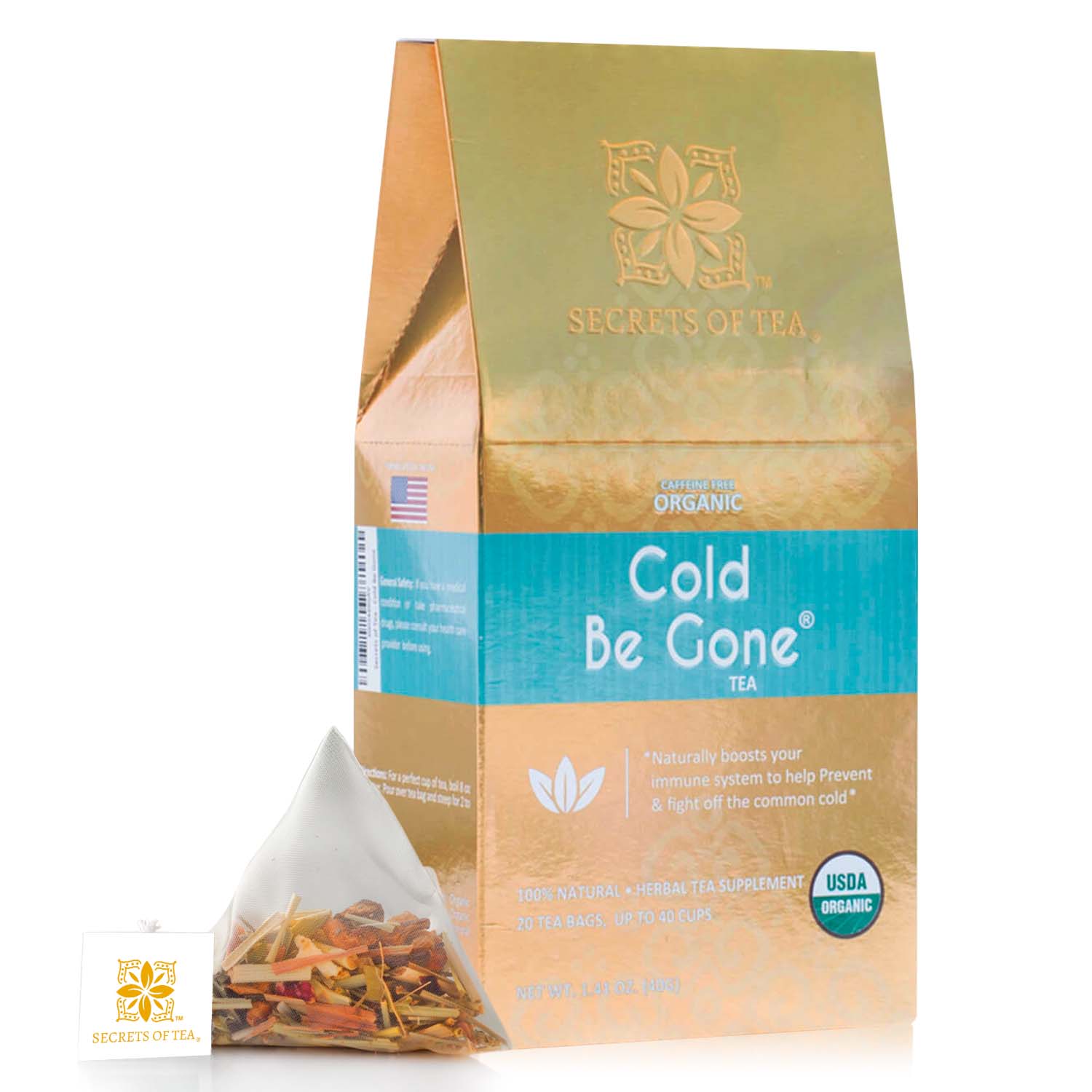 Secrets of Tea Cold Be Gone Tea 2 innerpacks per case 2.0 oz