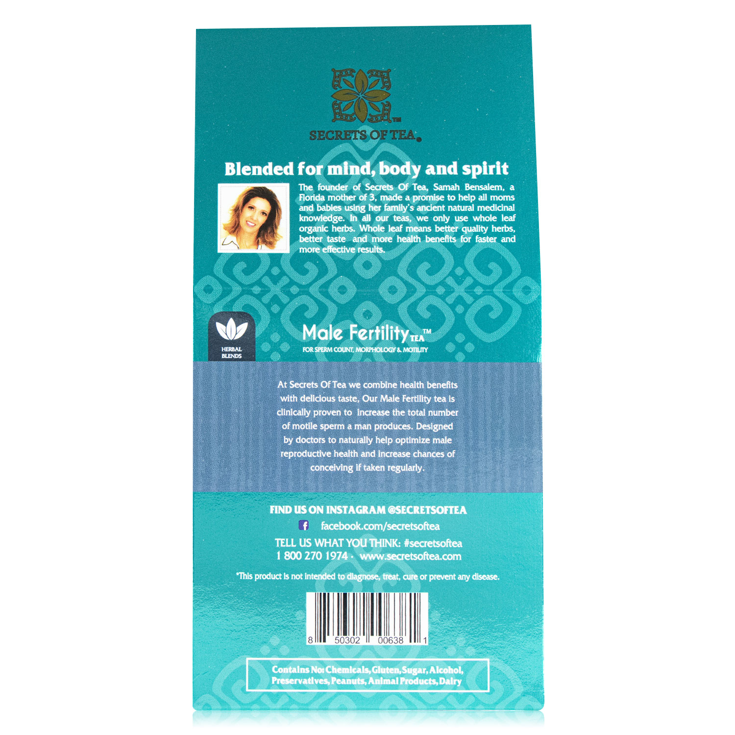 Secrets of Tea Male Fertility Tea 2 innerpacks per case 2.0 oz