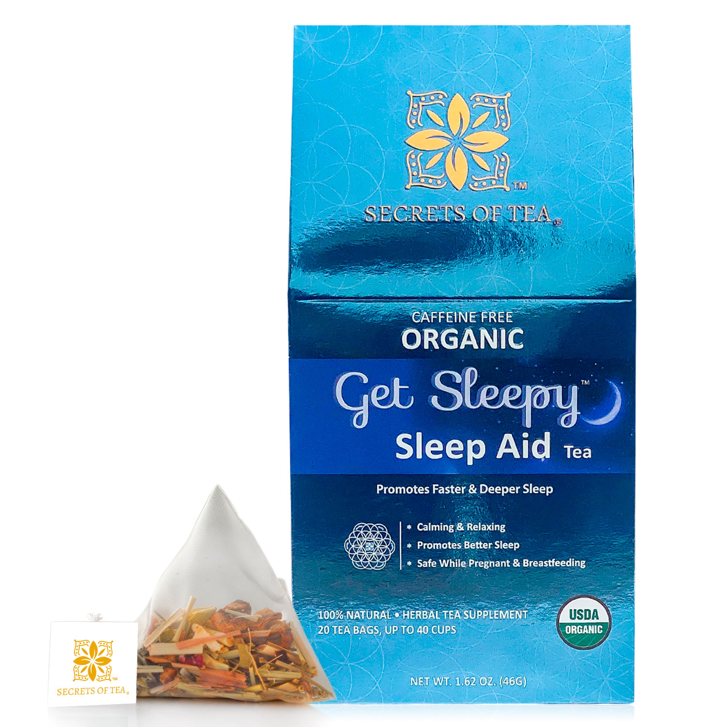 Secrets of Tea Get Sleepy Sleep Aid Tea 2 innerpacks per case 2.0 oz