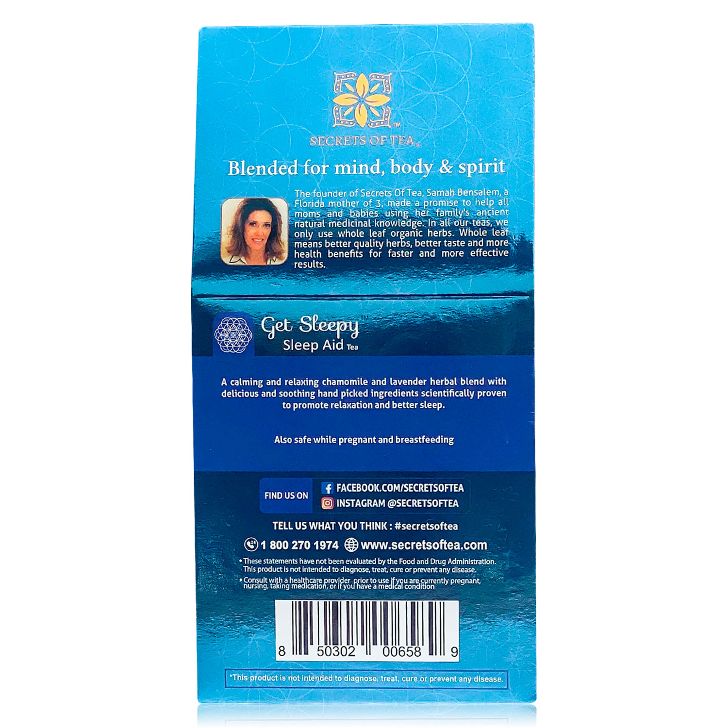 Secrets of Tea Get Sleepy Sleep Aid Tea 2 innerpacks per case 2.0 oz