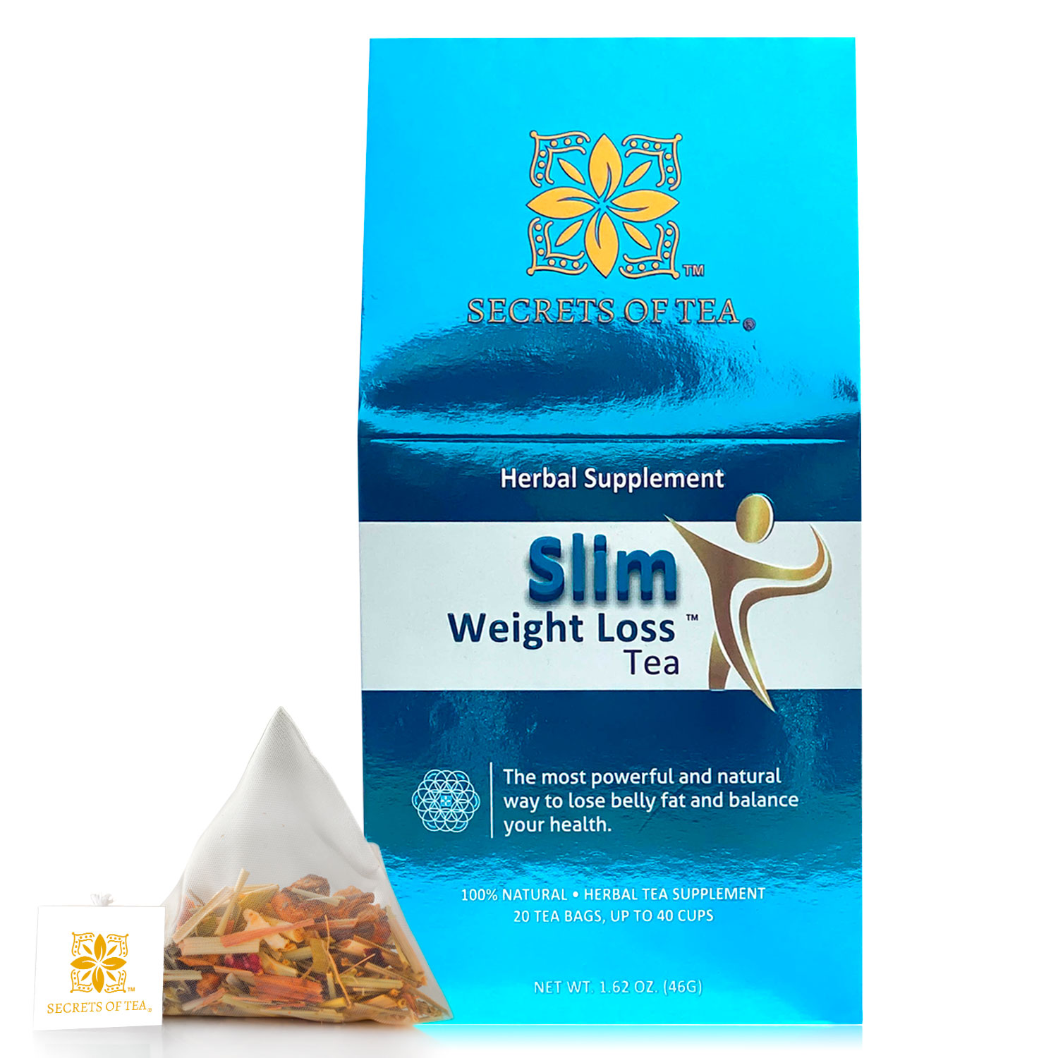 Secrets of Tea Slim Weight Loss Tea 2 innerpacks per case 2.0 oz
