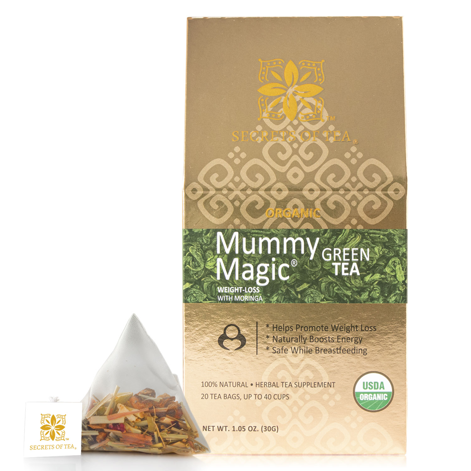 Secrets of Tea Mummy Magic Weight-Loss Green Tea 2 innerpacks per case 2.0 oz