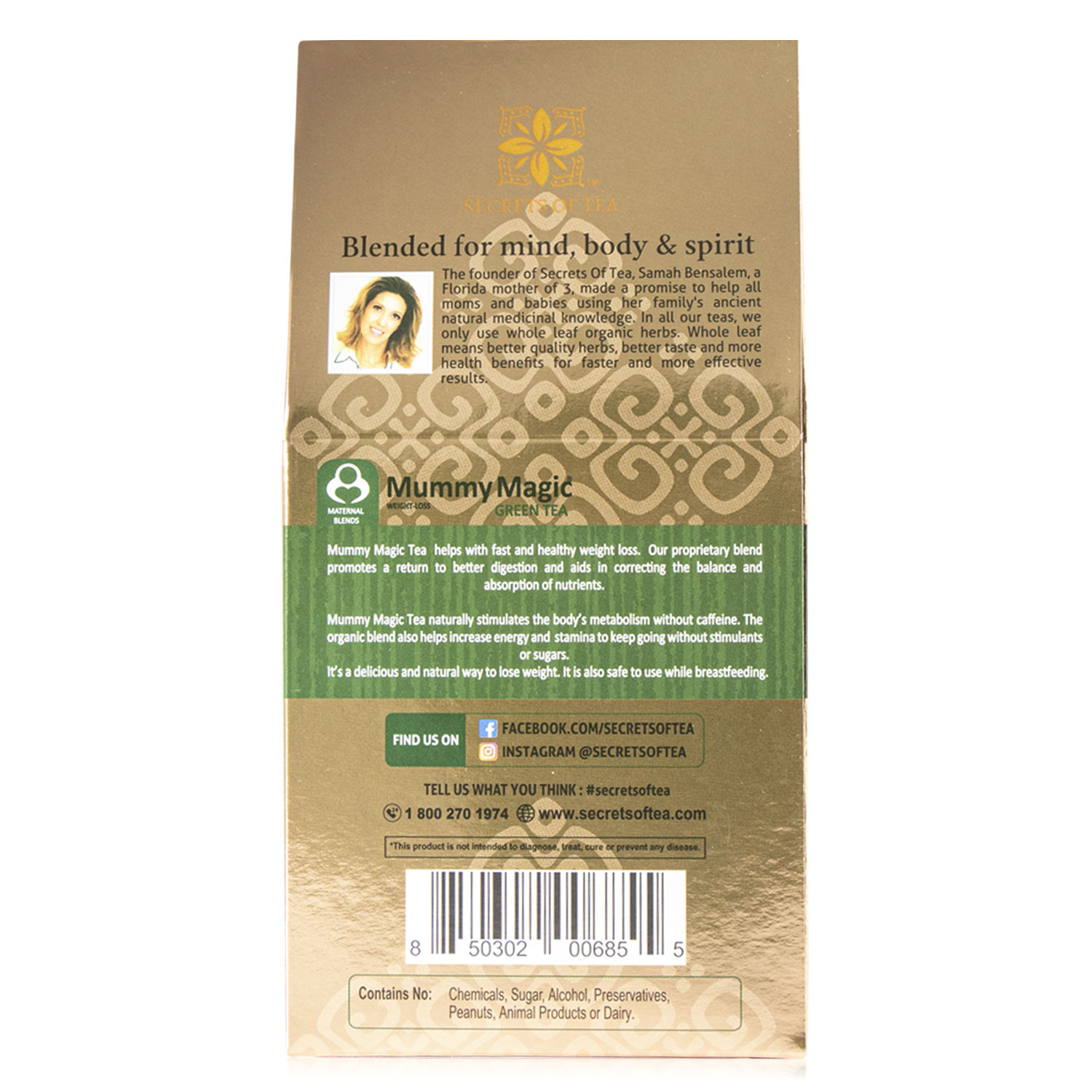 Secrets of Tea Mummy Magic Weight-Loss Green Tea 2 innerpacks per case 2.0 oz