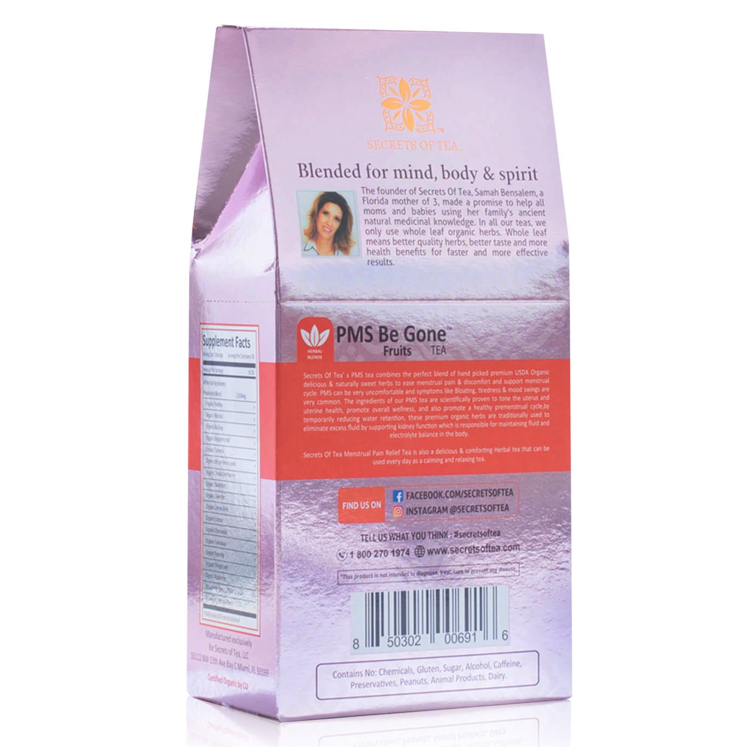 Secrets of Tea PMS-Be-Gone Fruits Tea 2 innerpacks per case 2.0 oz