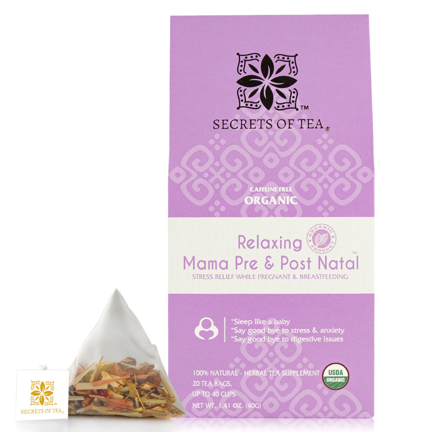 Secrets of Tea Relaxing Mama Pre & Post Natal Tea 2 innerpacks per case 2.0 oz