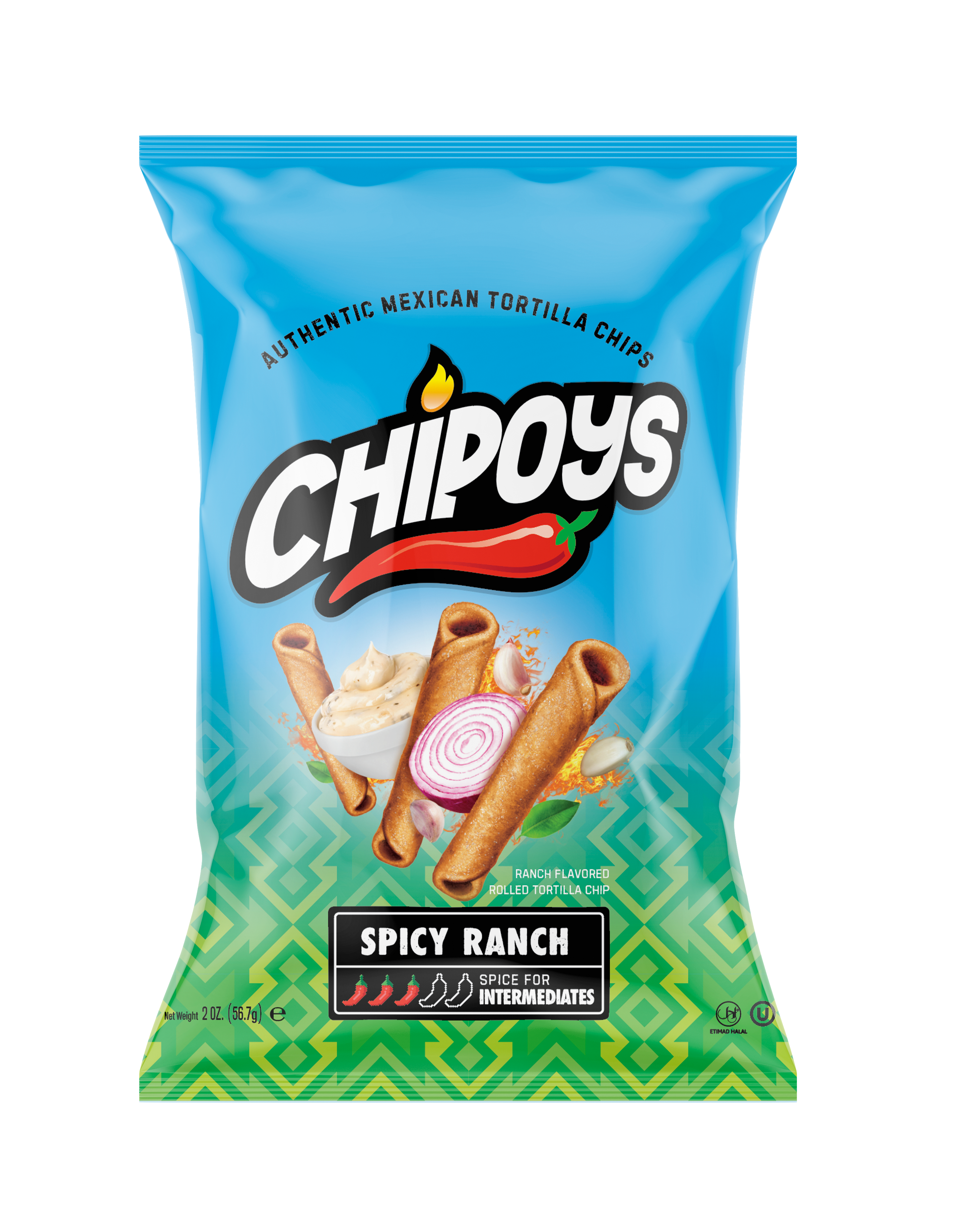 CHIPOYS Spicy Ranch 2 oz 12 innerpacks per case 57 g