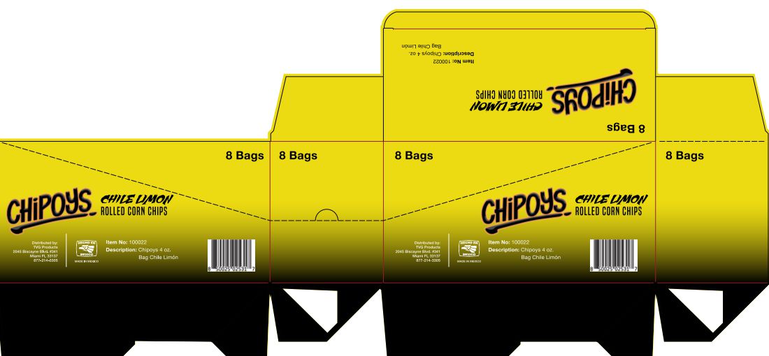CHIPOYS Chile Limon 4 oz 12 innerpacks per case 114 g Product Label