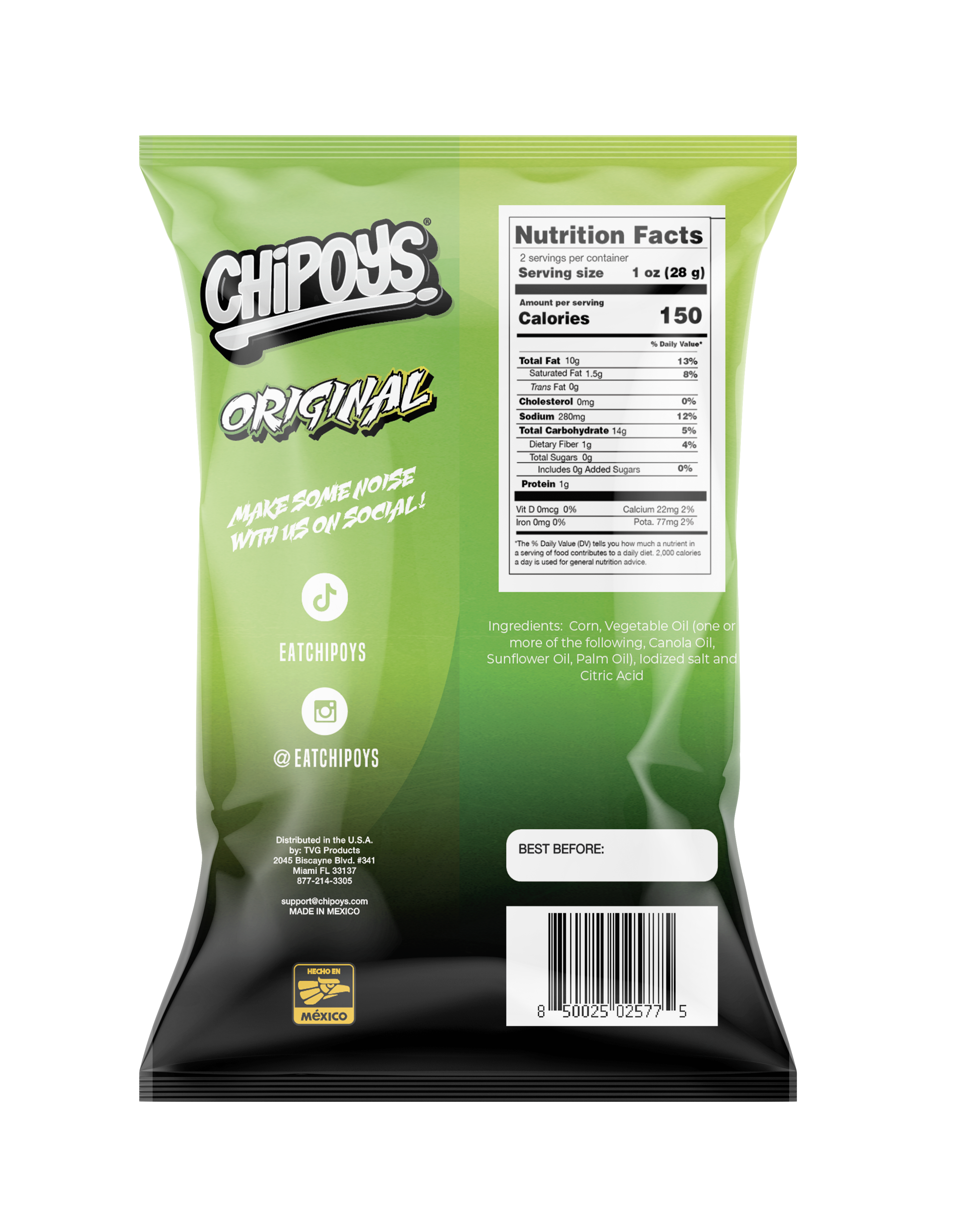 CHIPOYS Original 2 oz 12 innerpacks per case 57 g