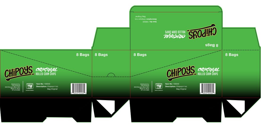 CHIPOYS Original 4 oz 12 innerpacks per case 114 g Product Label