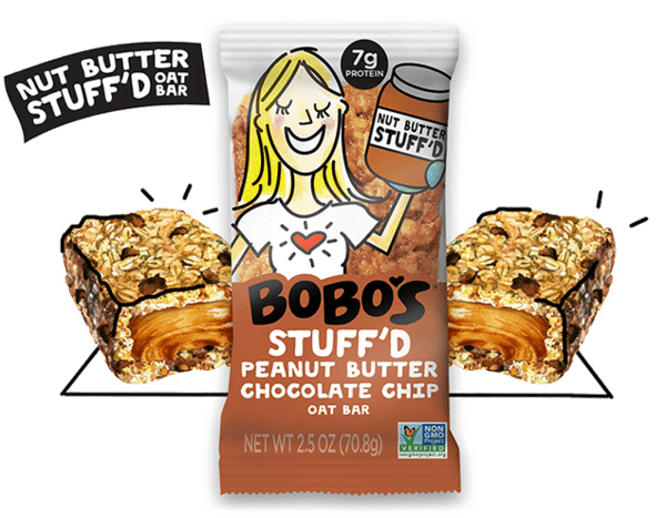 Bobo's Stuff'd Oat Bar Peanut Butter Chocolate Chip 4 innerpacks per case 30.0 oz