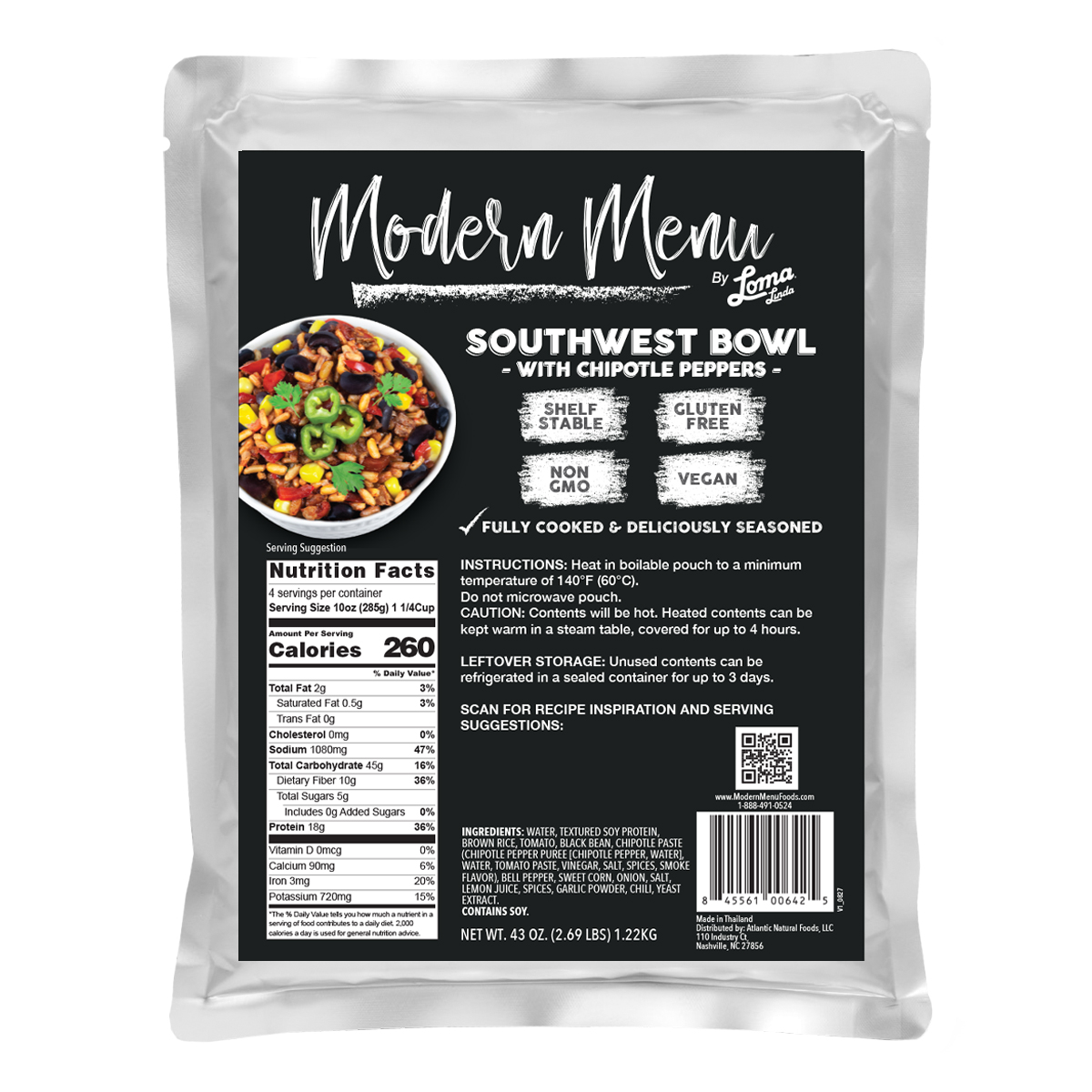 Modern Menu Southwest Bowl (Food Service) 6 units per case 43.0 oz