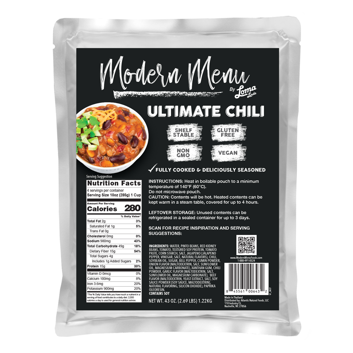 Modern Menu Ultimate Chili (Food Service) 6 units per case 43.0 oz