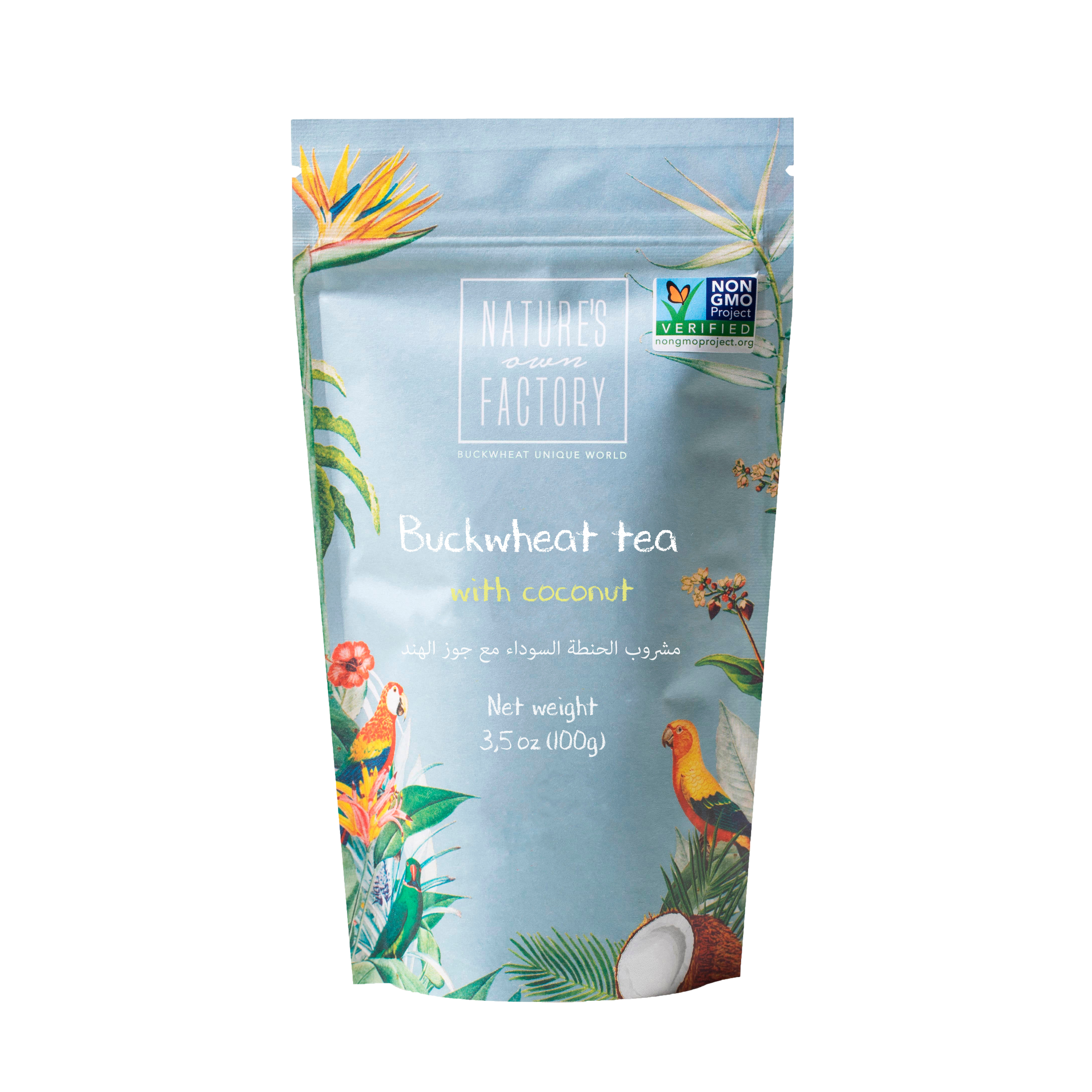 NATURE´S OWN FACTORY BUCKWWHEAT TEA WITH COCONUT 50 units per case 100 g