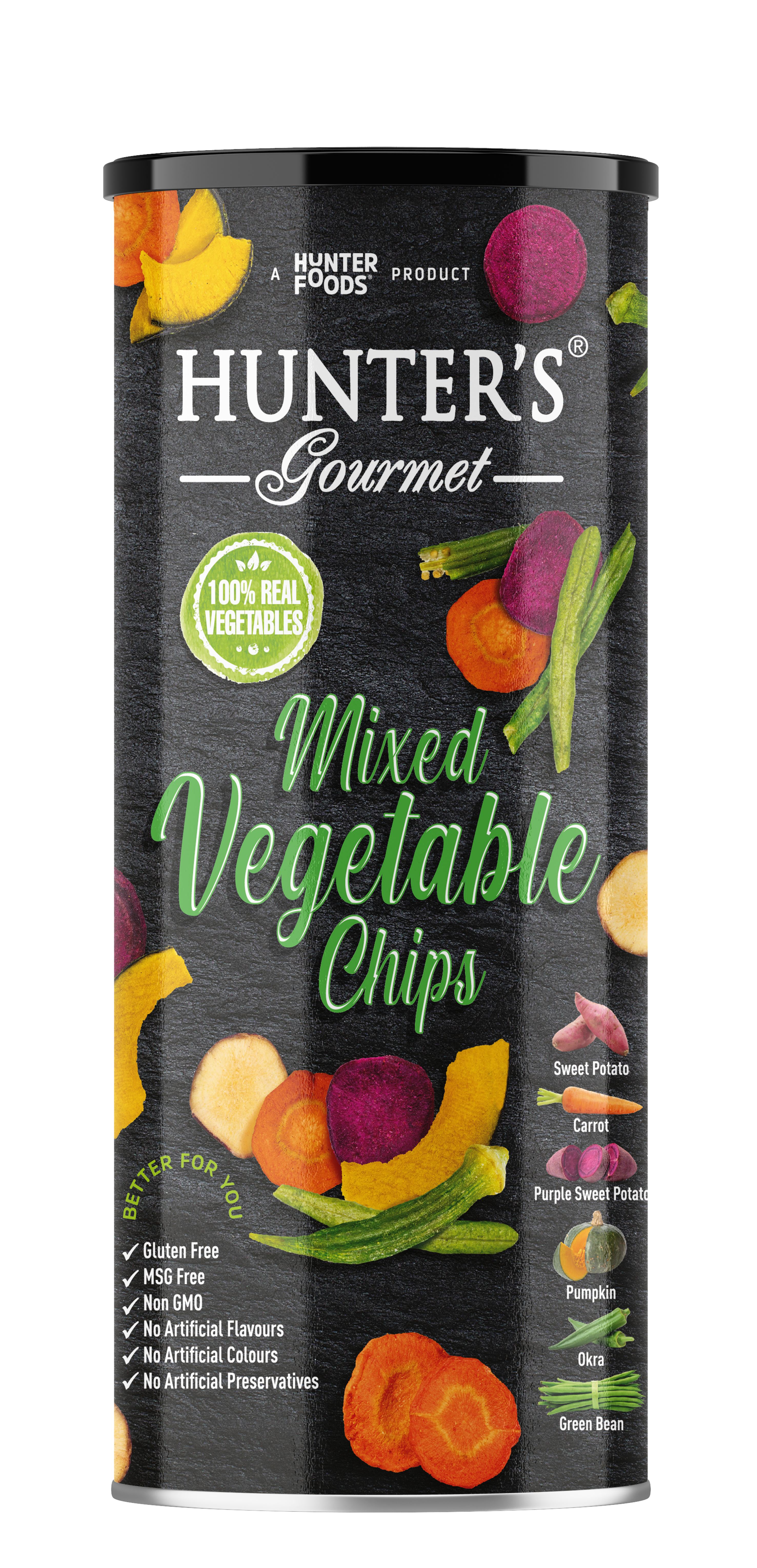 Hunter's Gourmet Mixed Vegetable Chips 12 units per case 100 g