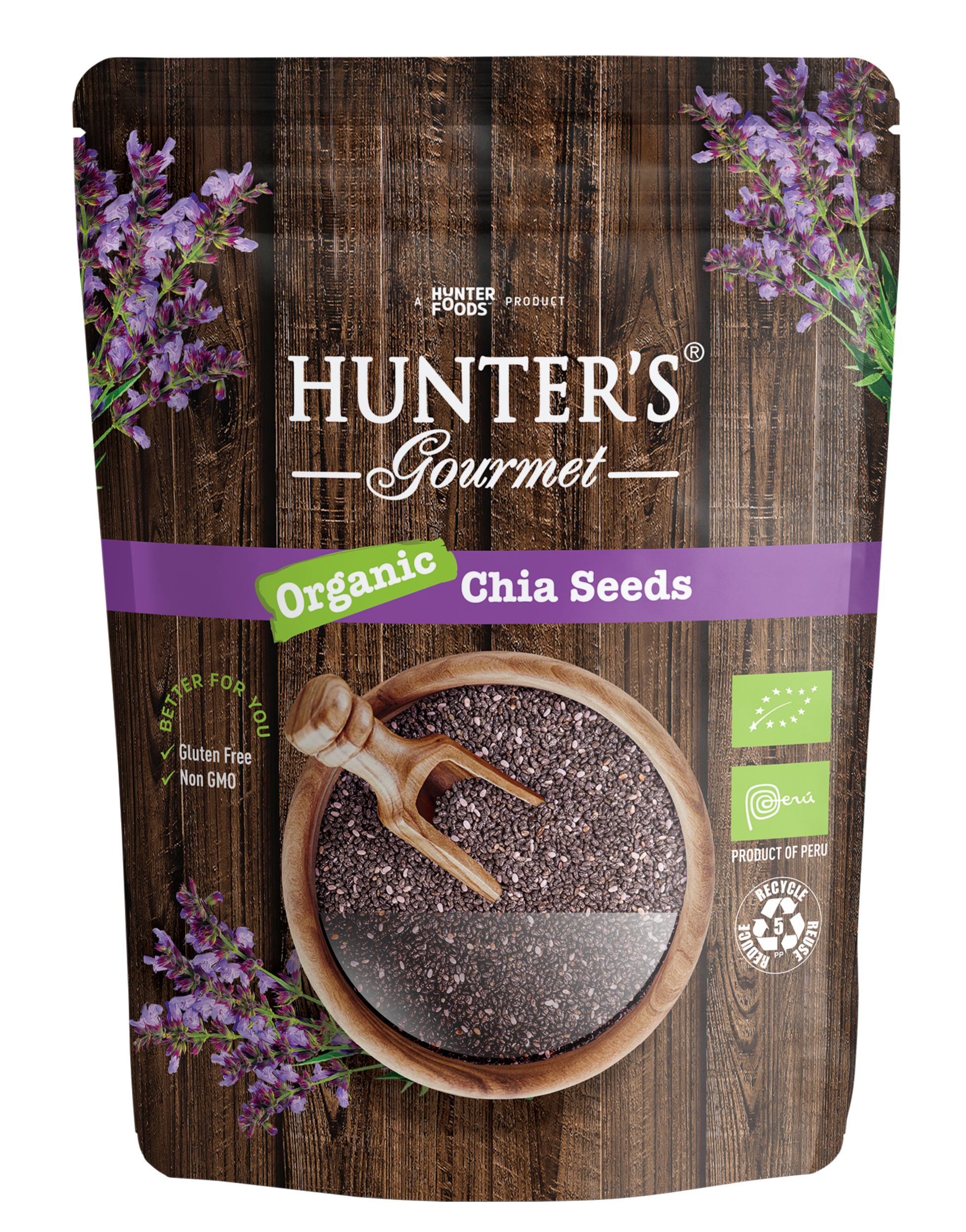 Hunter's Gourmet Organic Chia Seeds 6 units per case 300 g