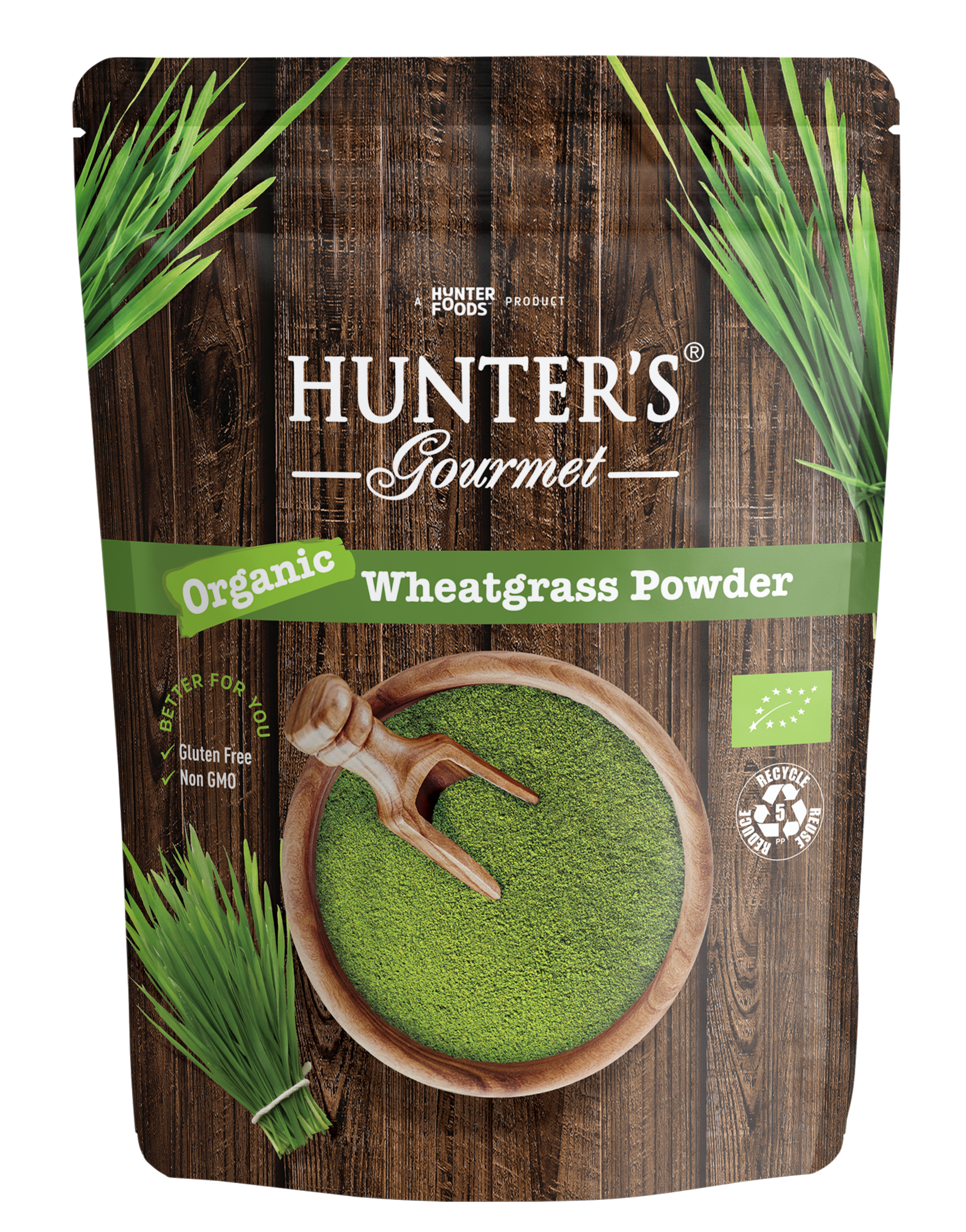 Hunter's Gourmet Organic Wheat Grass Powder 6 units per case 250 g