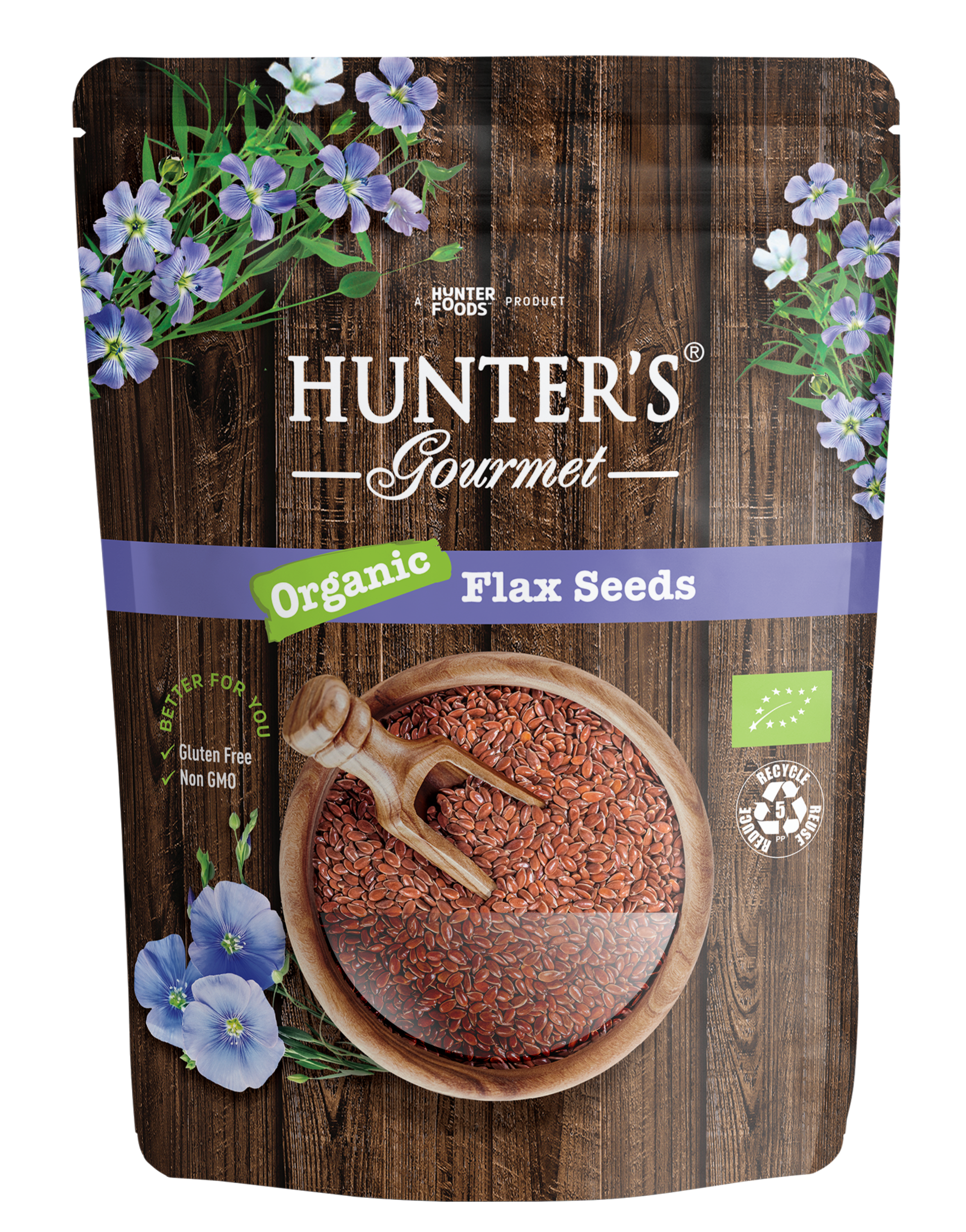 Hunter's Gourmet Organic Flax Seeds 6 units per case 300 g