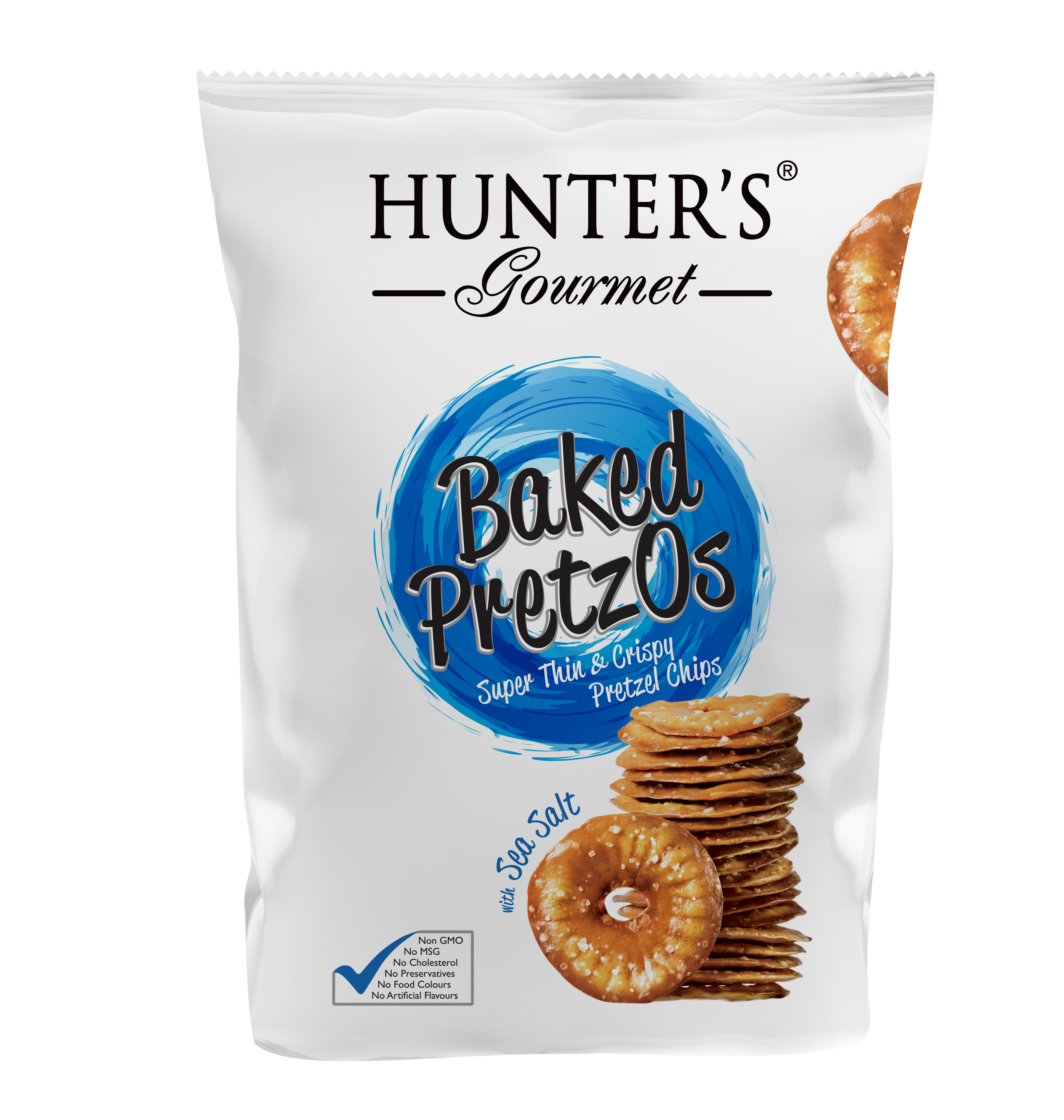 Hunter's Gourmet Baked Pretzos - with Sea Salt 20 units per case 80 g
