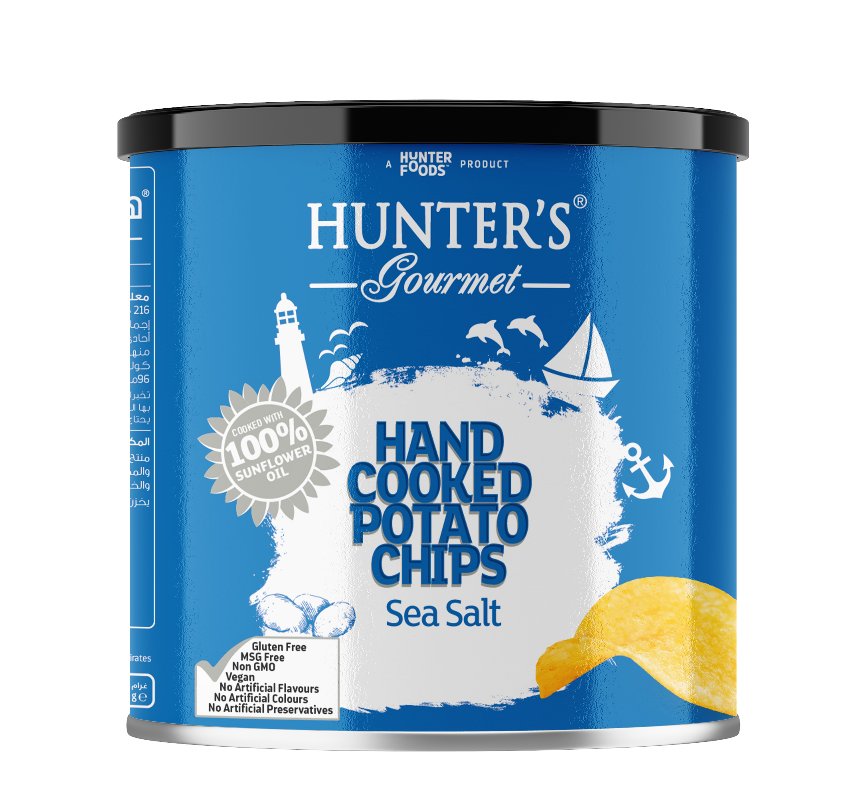 Hunter's Gourmet Hand Cooked Potato Chips Sea Salt 50 units per case 40 g