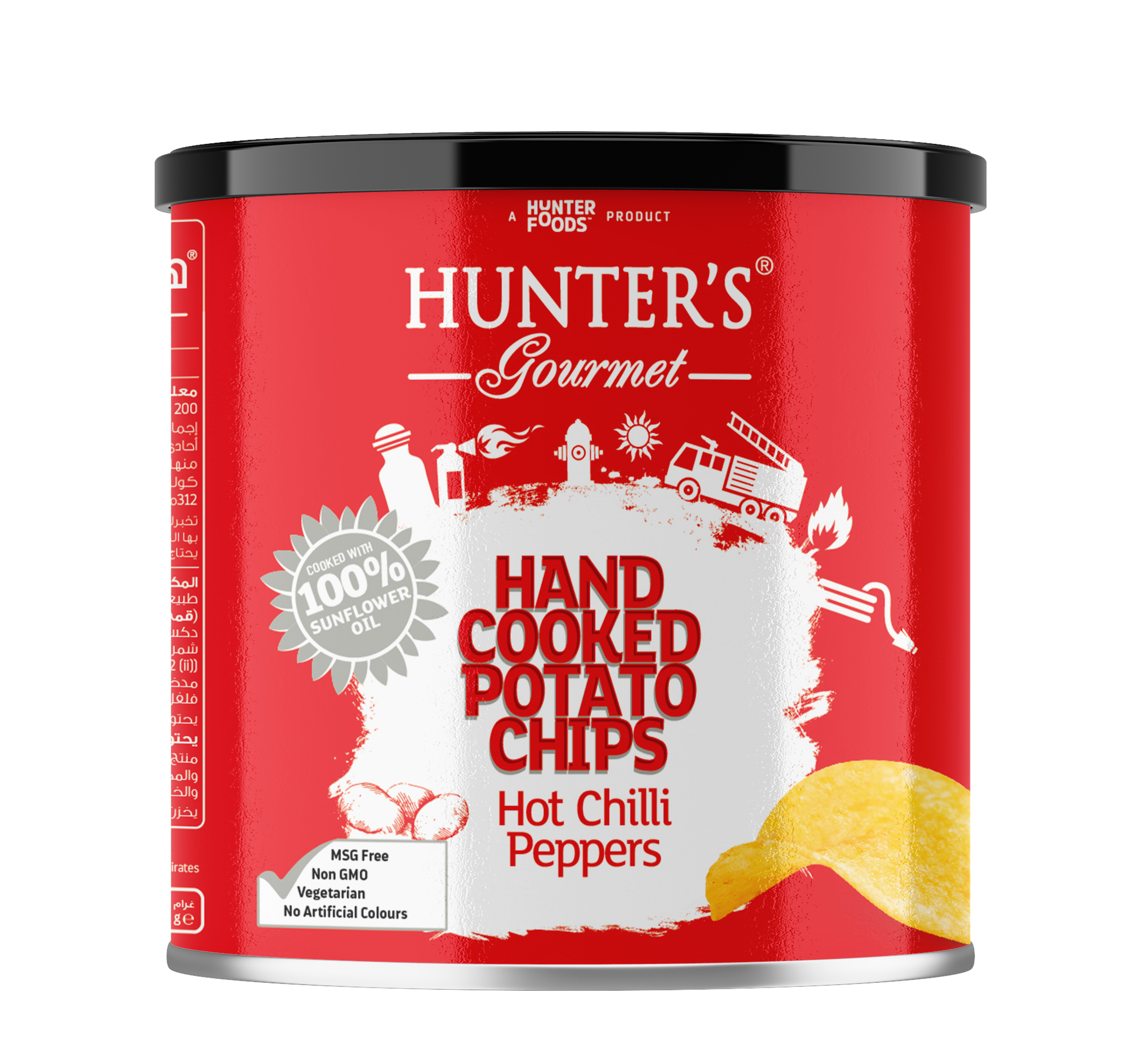 Hunter's Gourmet Hand Cooked Potato Chips Hot Chilli Peppers 50 units per case 40 g