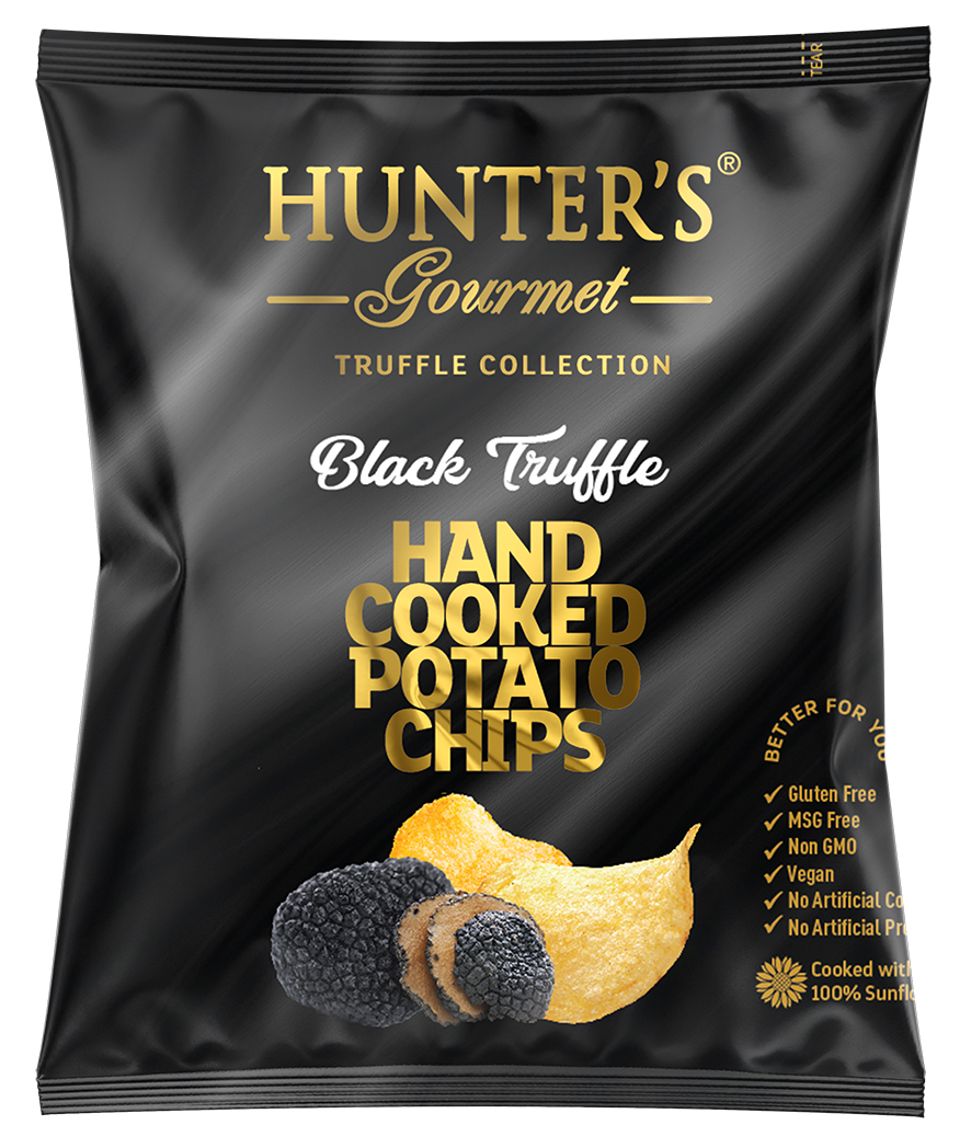 Hunter's Gourmet Hand Cooked Potato Chips Black Truffle 50 units per case 25 g