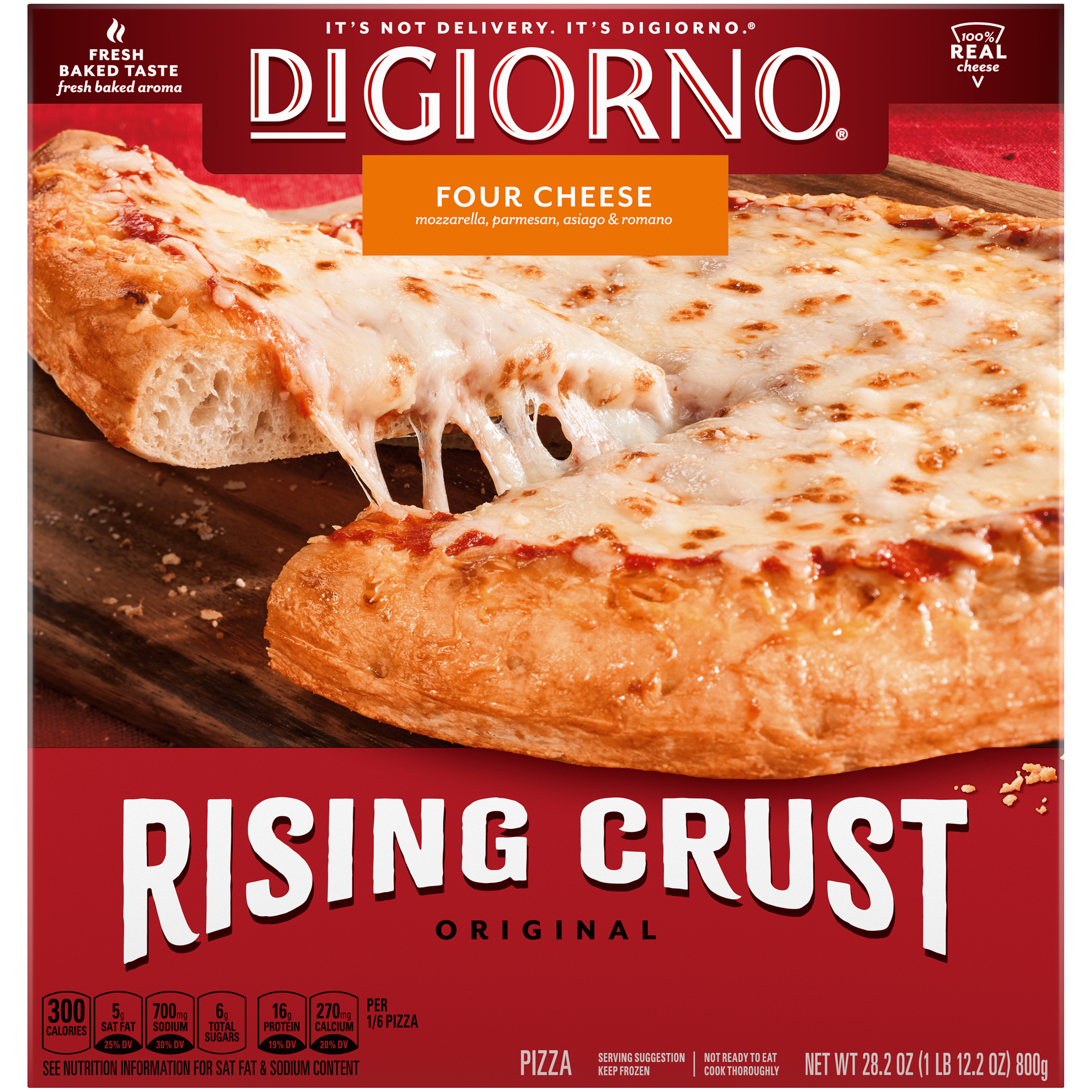 DIGIORNO Rising Crust  Four Cheese Pizza 12 units per case 28.2 oz