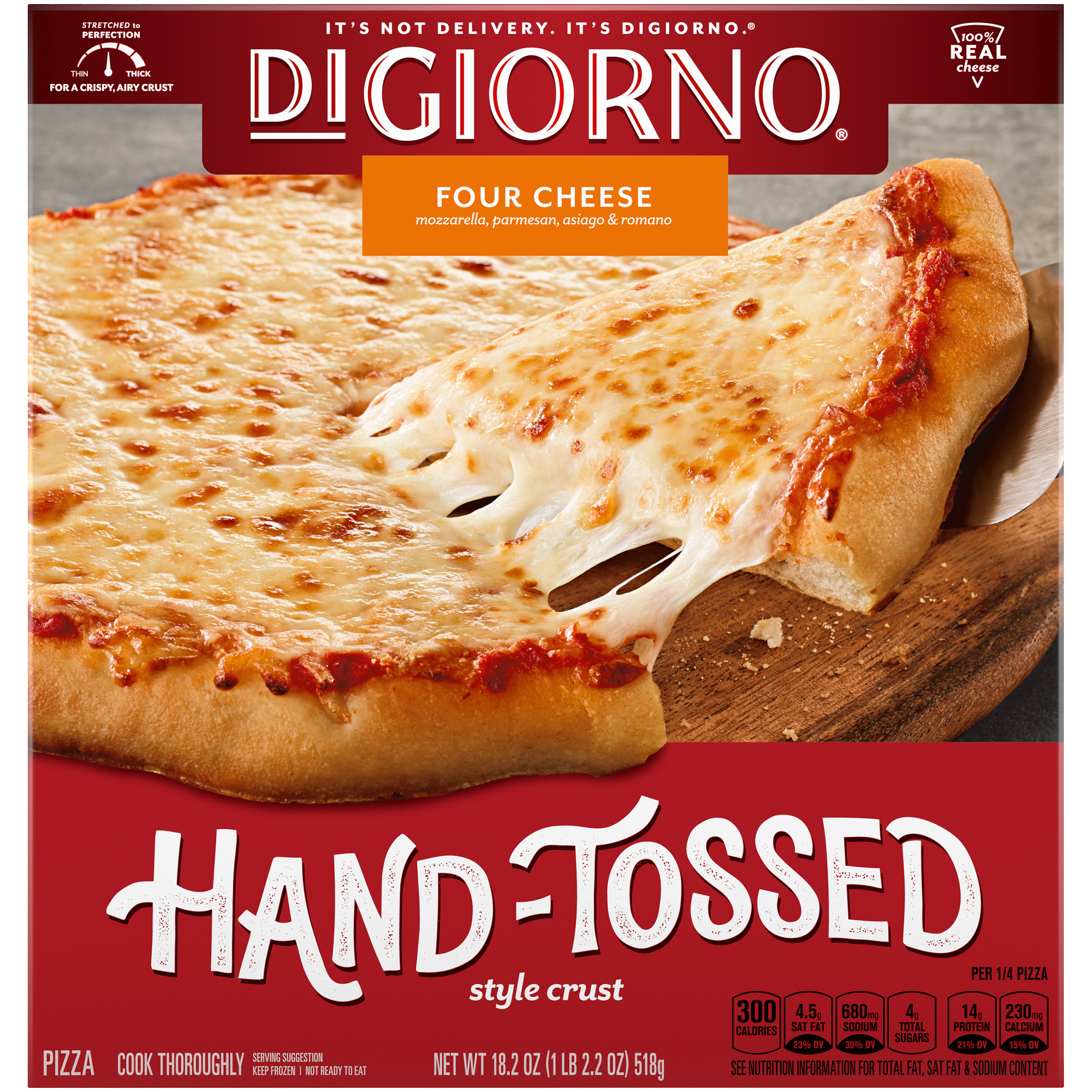 DIGIORNO Hand Tossed Four Cheese Pizza 12 units per case 18.2 oz