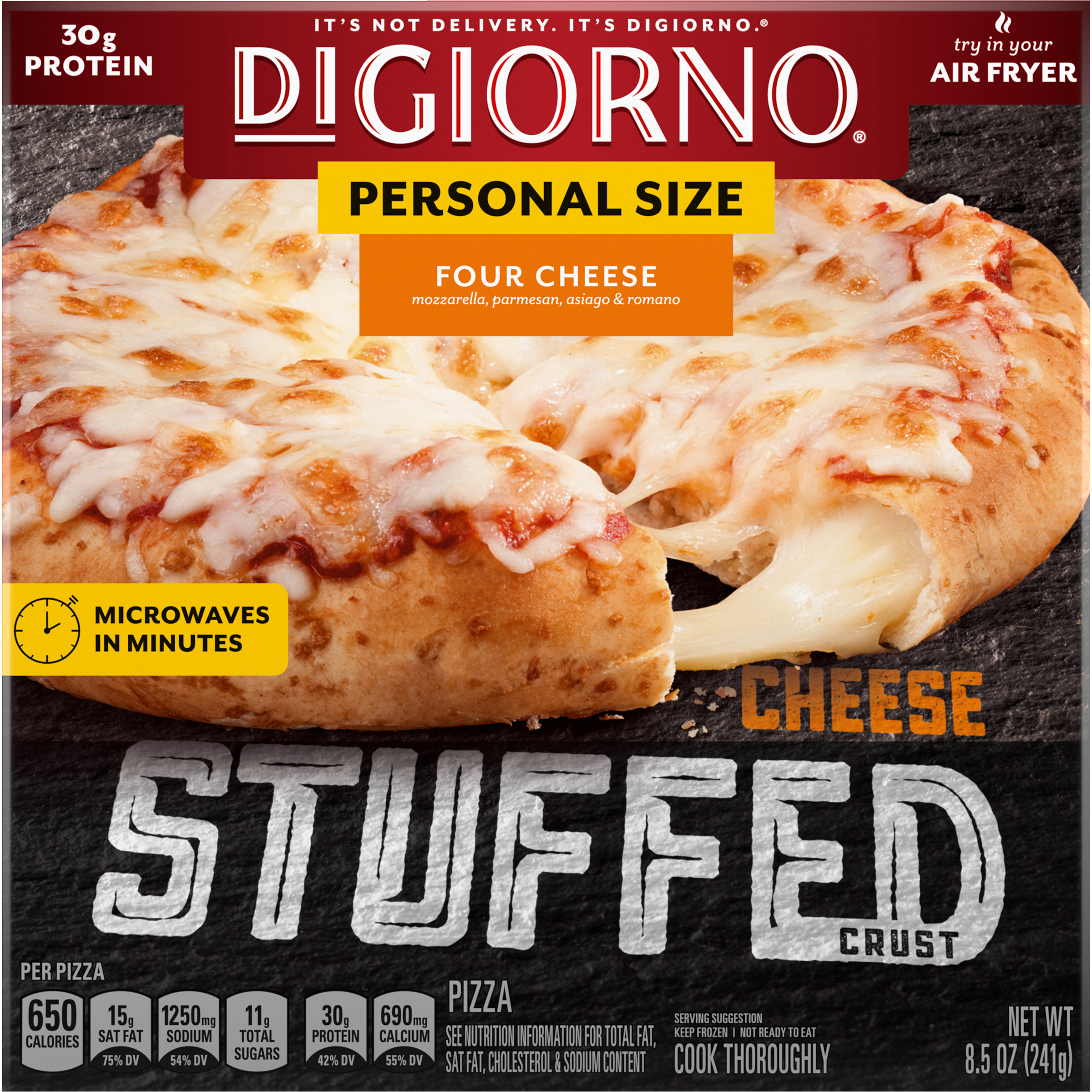 DIGIORNO Cheese Stuffed Crust Four Cheese Personal Size Pizza 10 units per case 8.5 oz