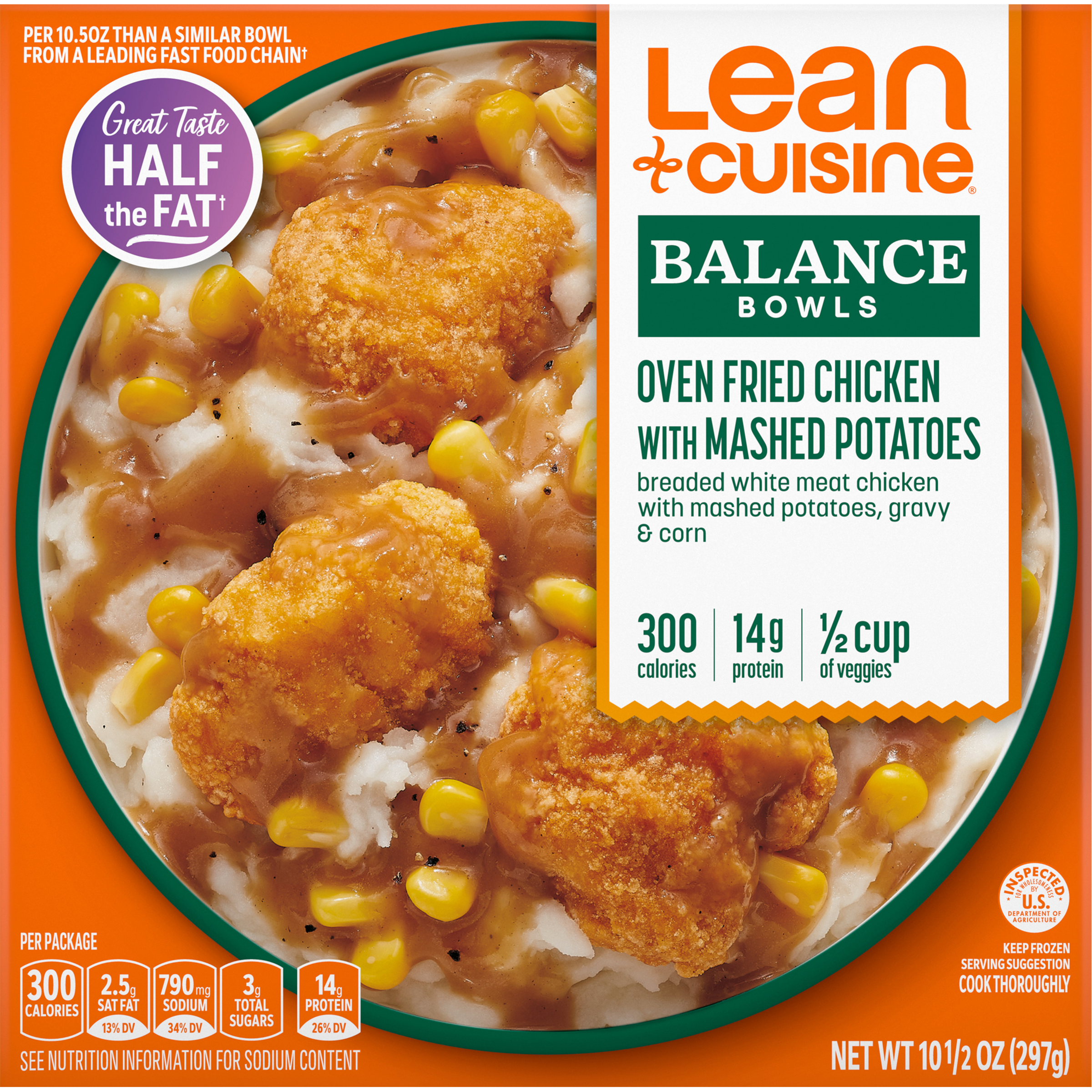 LEAN CUISINE Oven Fried Chicken with Mashed Potatoes 8 units per case 10.5 oz