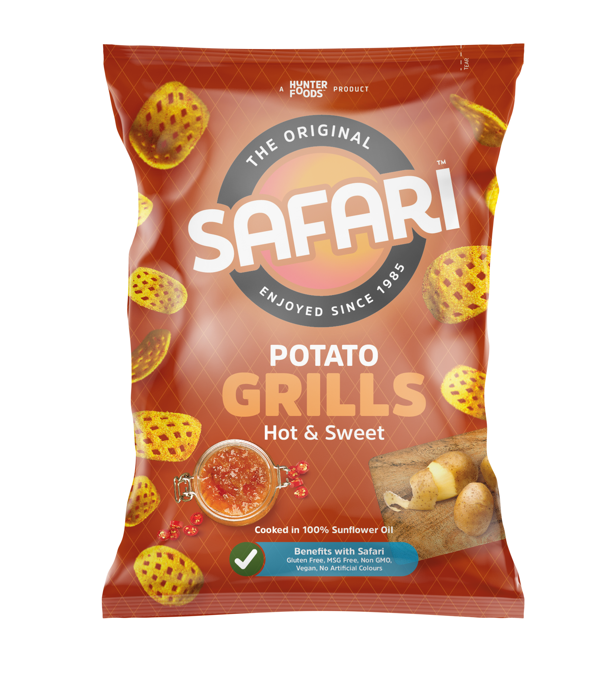 Safari Potato Grills - Hot & Sweet 16 units per case 60 g