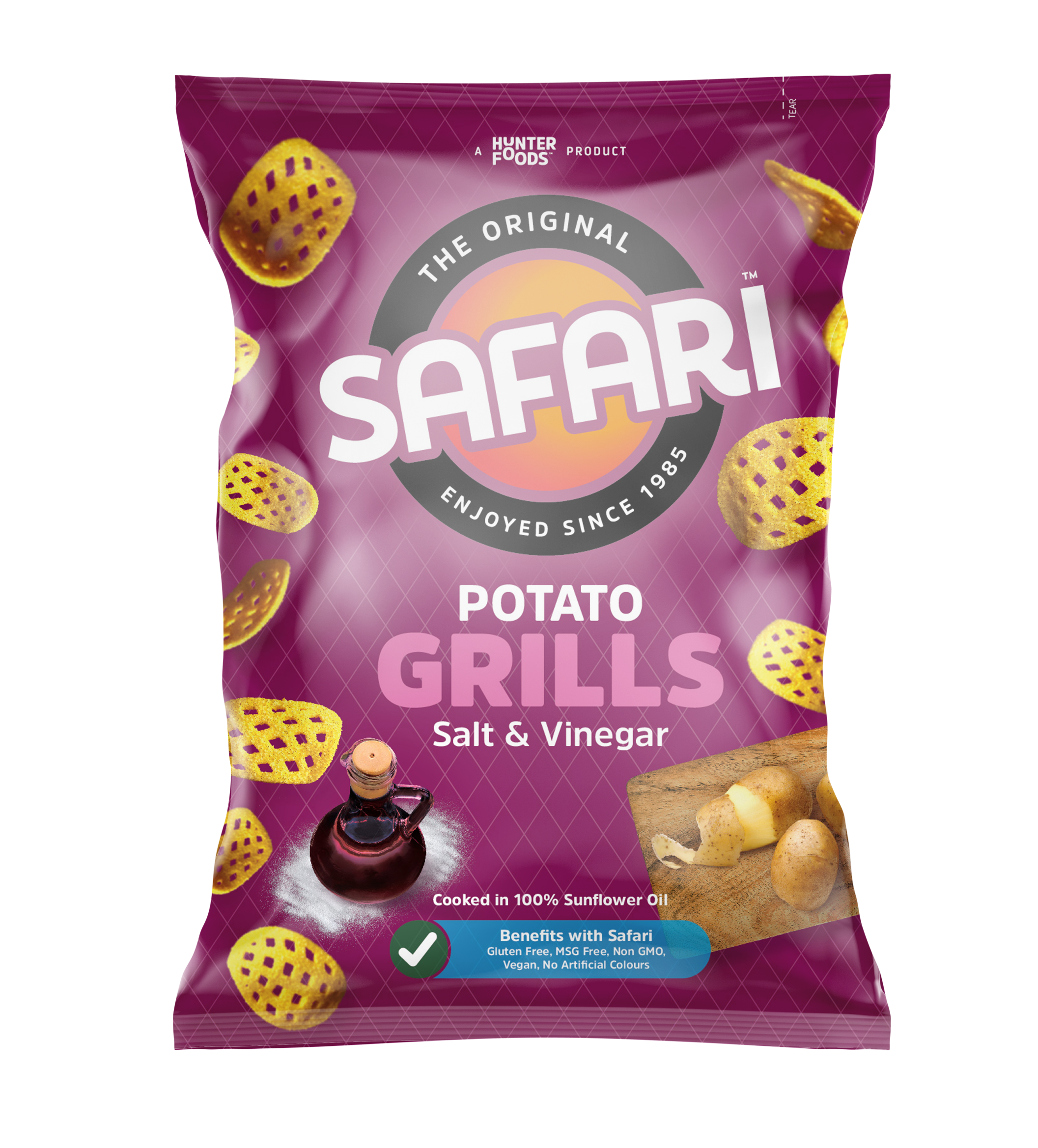 Safari Potato Grills - Salt & Vinegar 16 units per case 60 g