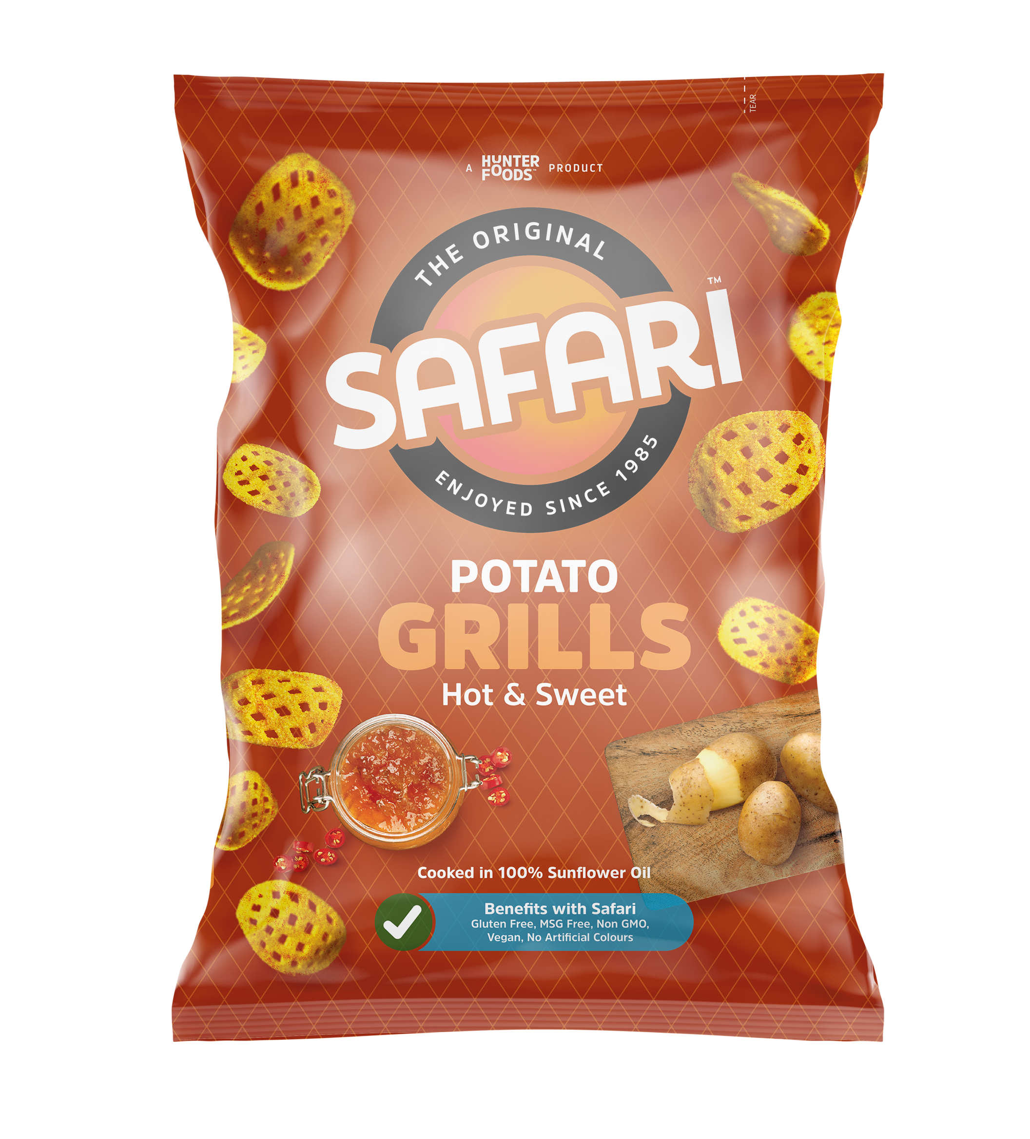 Safari Potato Grills - Hot & Sweet 12 units per case 125 g
